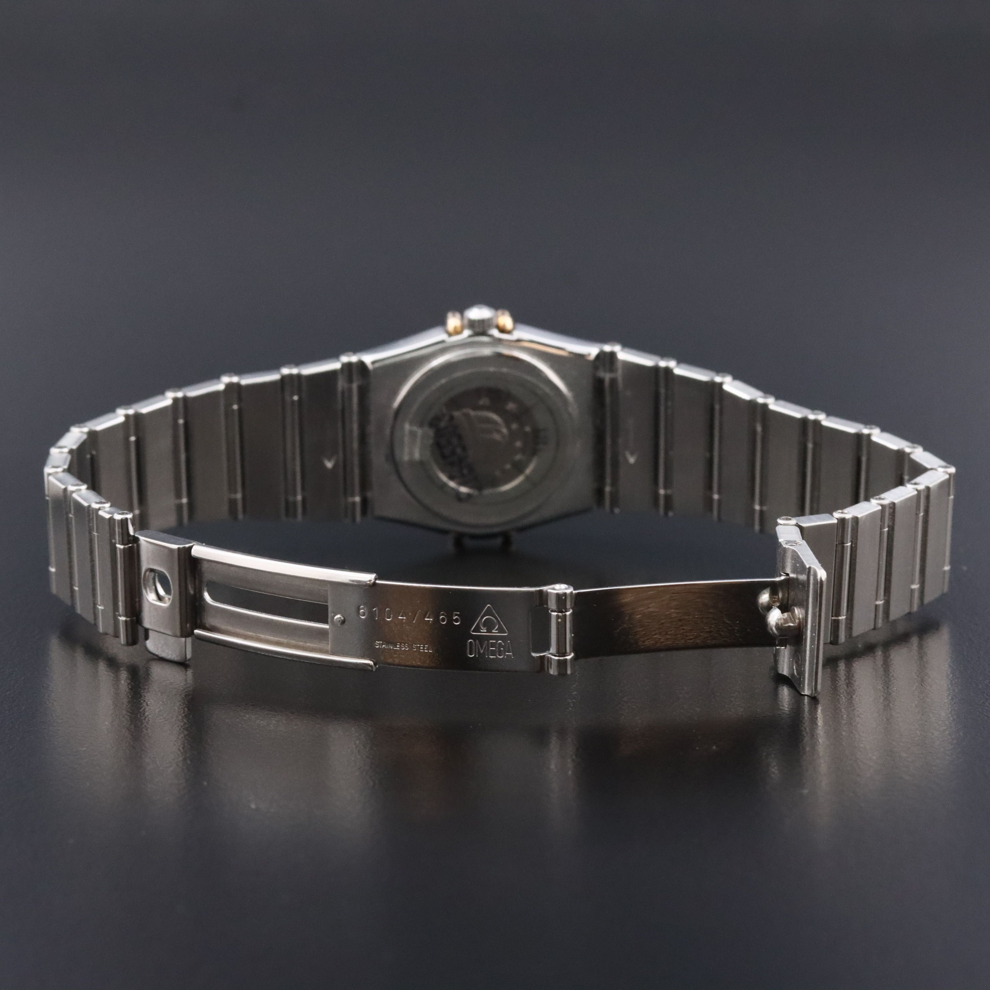 Omega Constellation "Manhattan" 18K and Stainless Steel Mini Watch # 795-1080