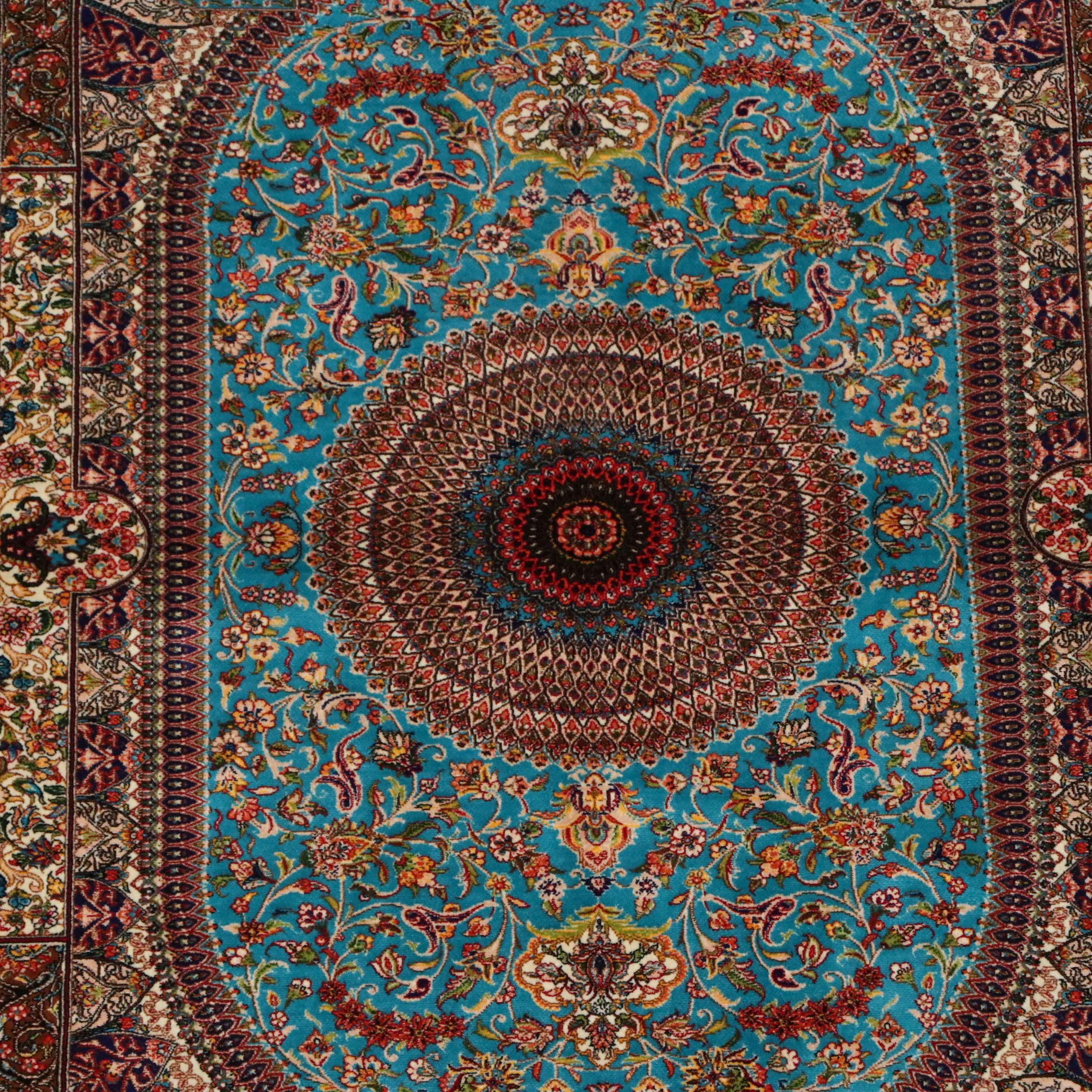 3'4 x 5'5 Machine Made Sino-Persian Qom Area Rug