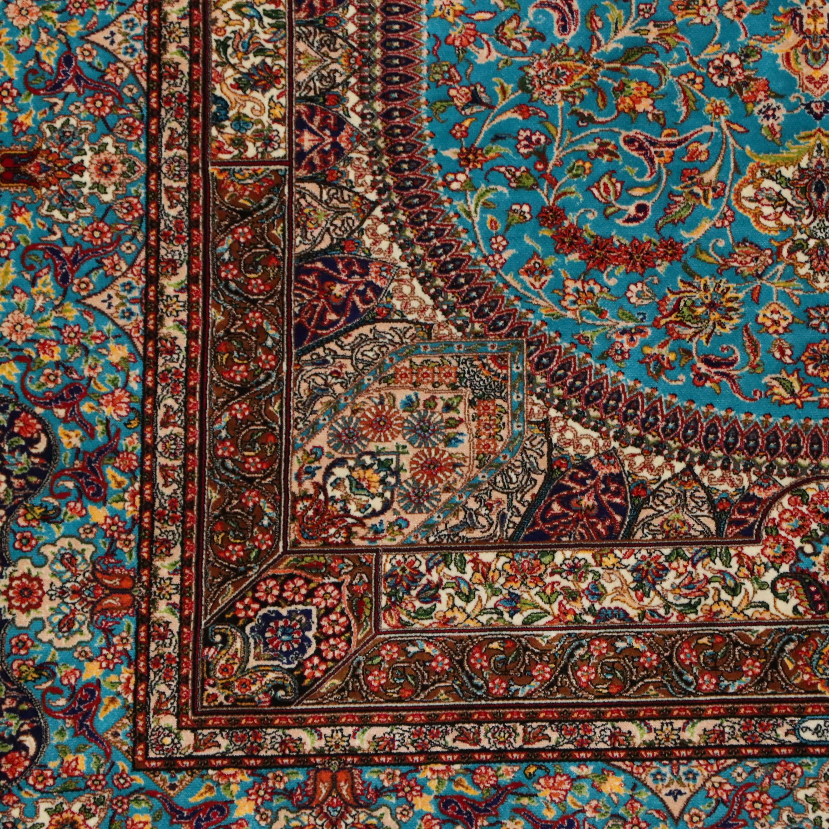 3'4 x 5'5 Machine Made Sino-Persian Qom Area Rug