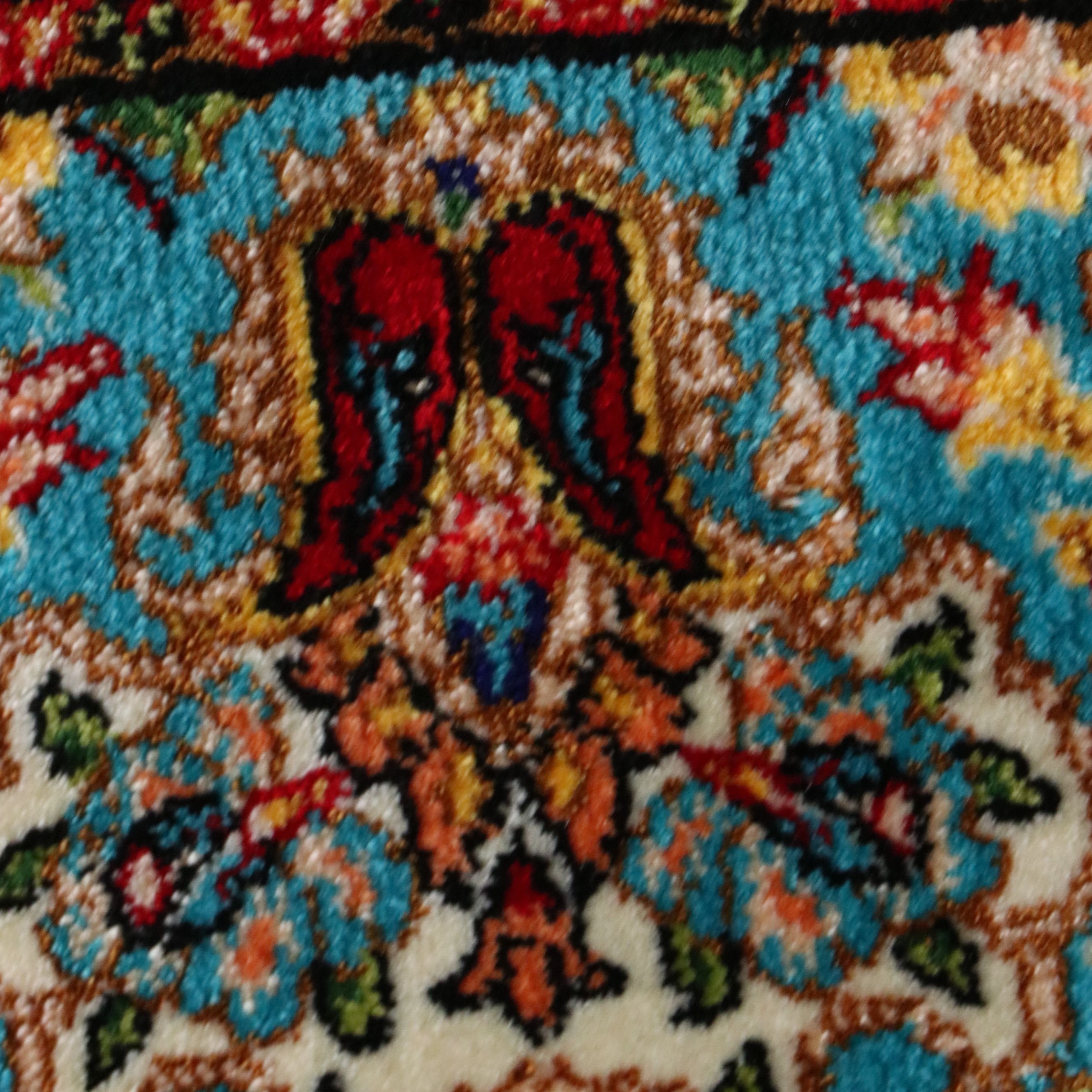 3'4 x 5'5 Machine Made Sino-Persian Qom Area Rug