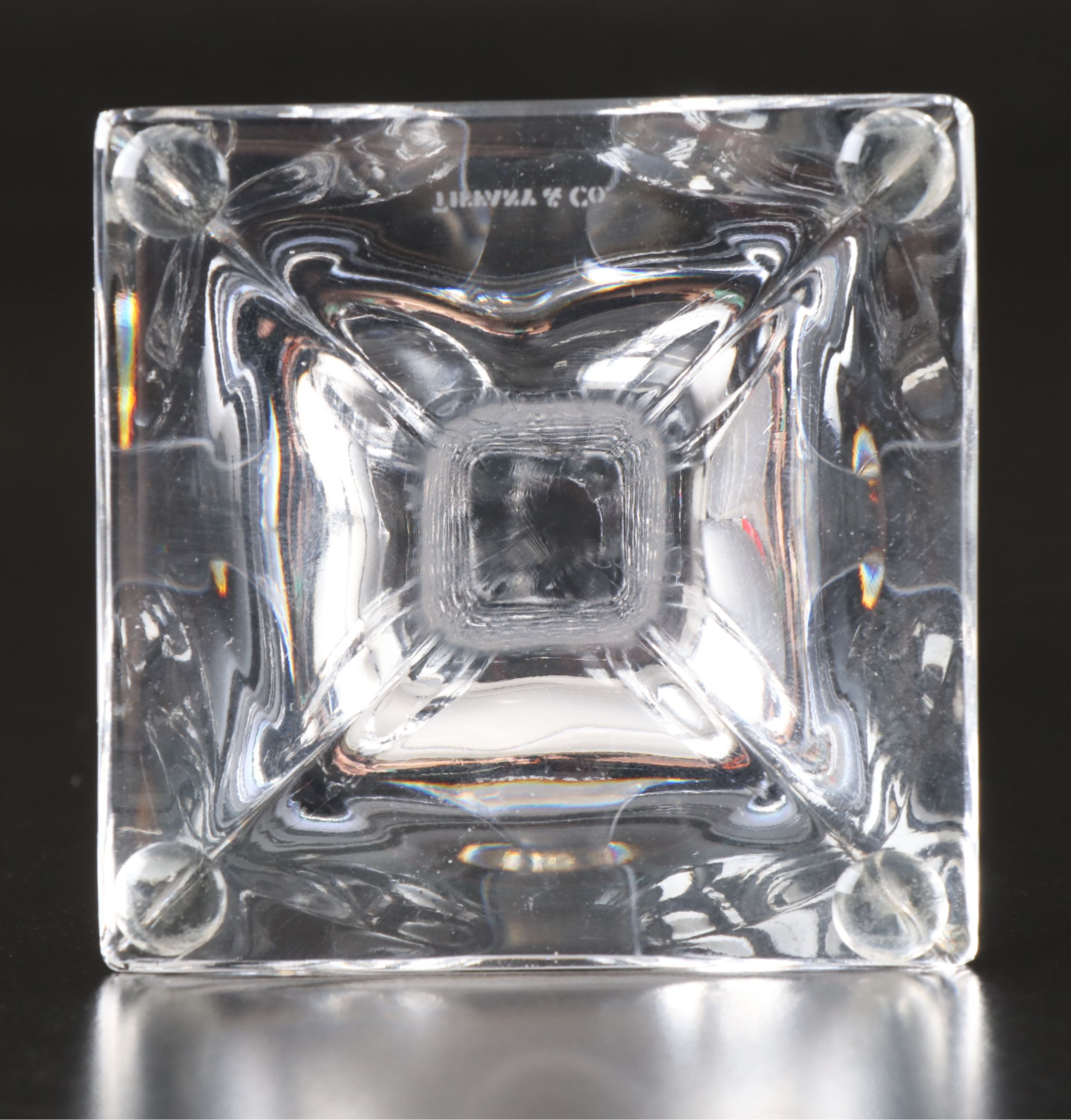 Tiffany & Co. Pair of Crystal Candleholders