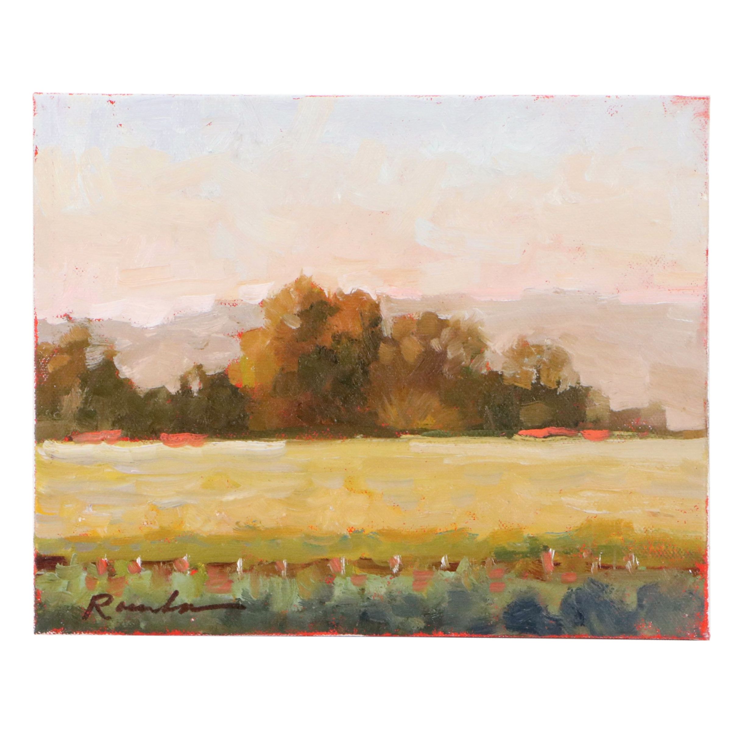 Sally Rosenbaum Landscape Oil Painting, Circa 2025