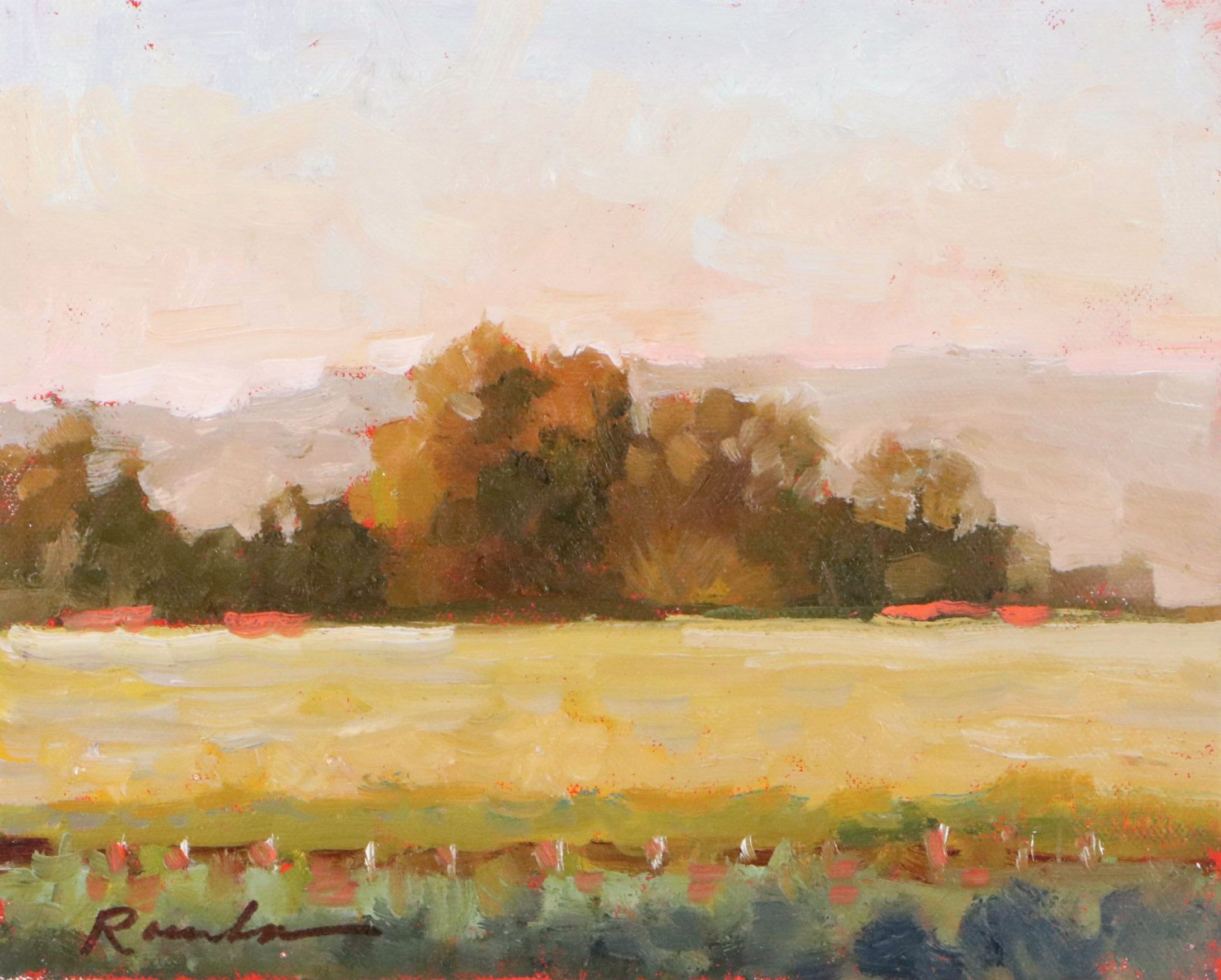 Sally Rosenbaum Landscape Oil Painting, Circa 2025