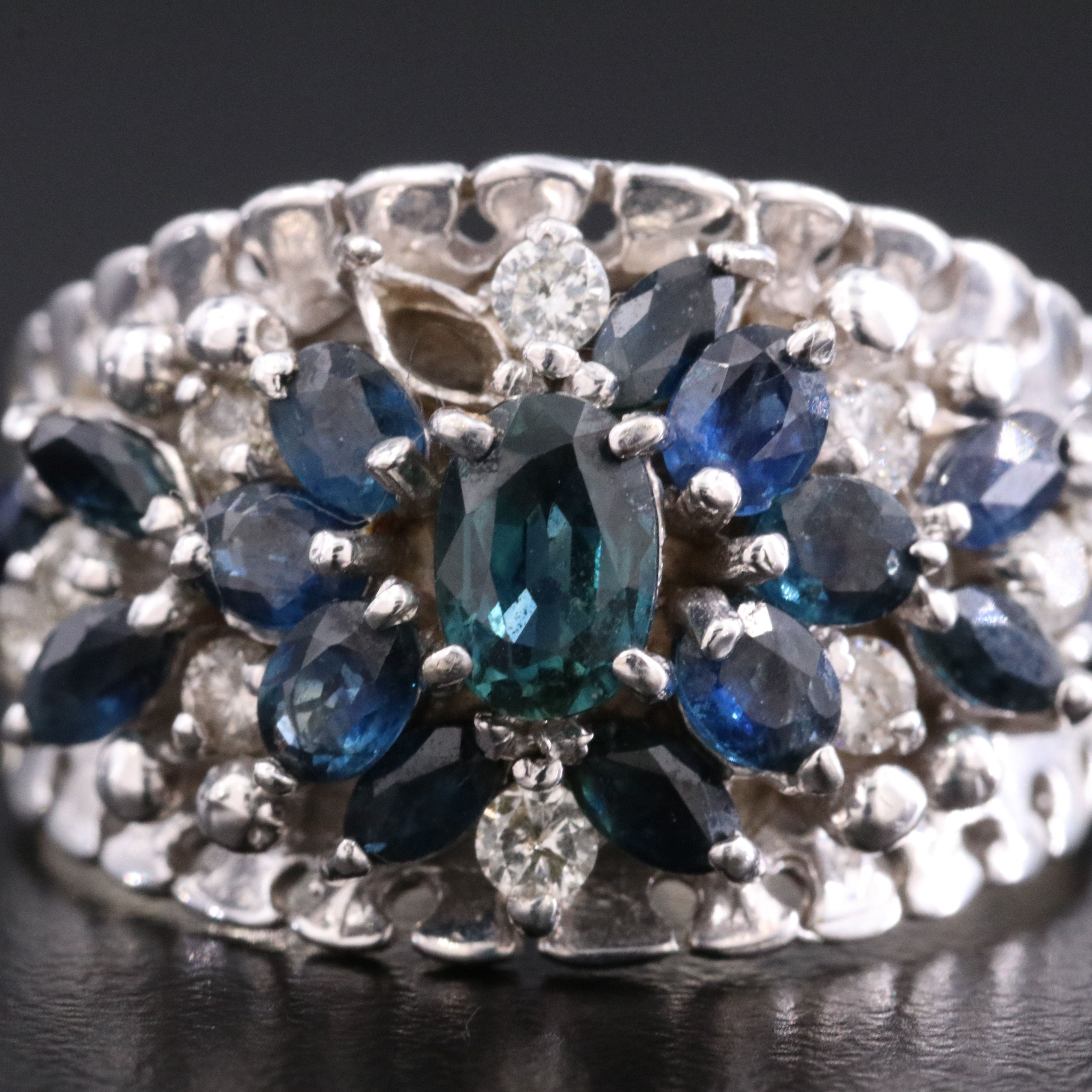 14K Sapphire and Diamond Ring