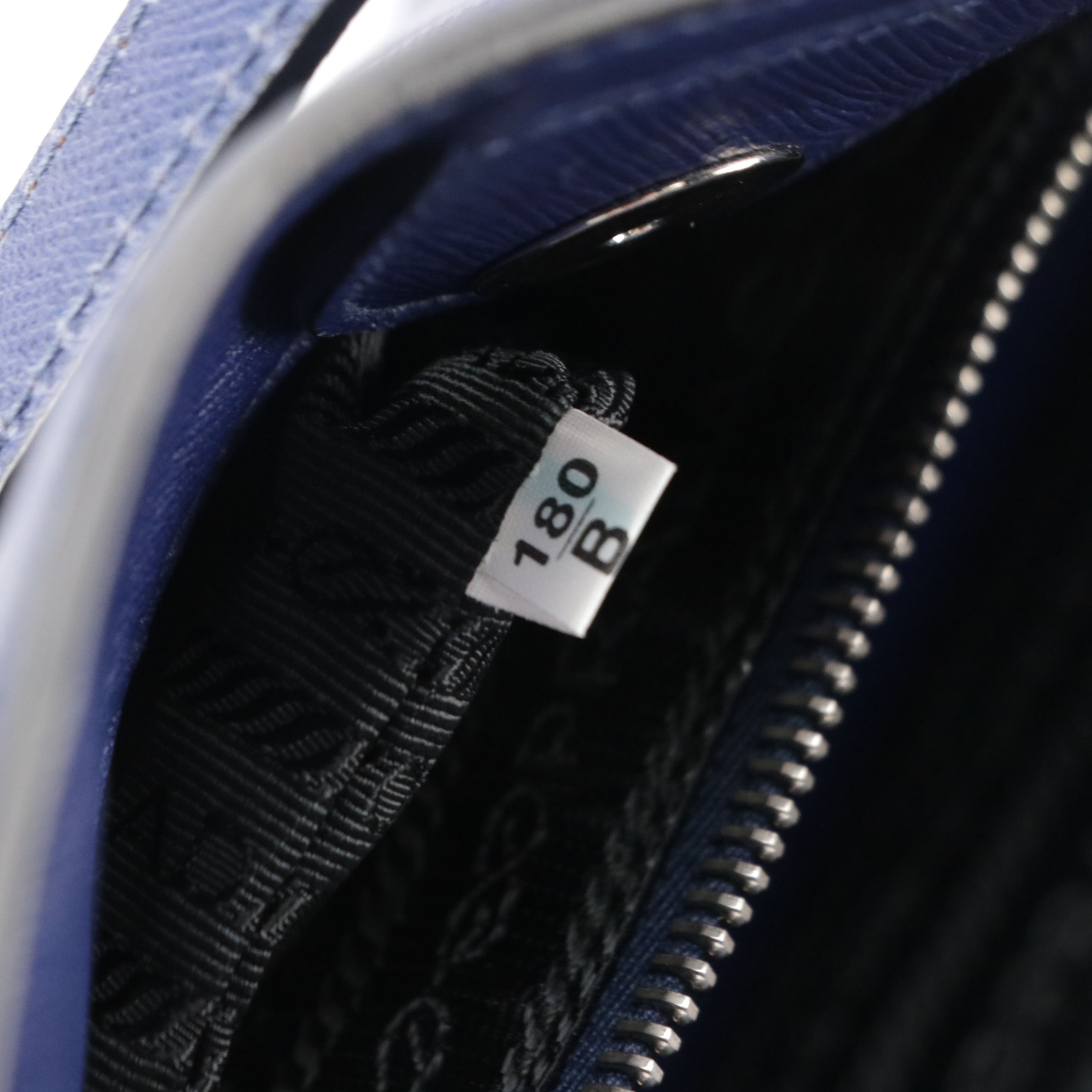 Prada Buckle Strap Shoulder Bag in Ink Blue Saffiano Leather