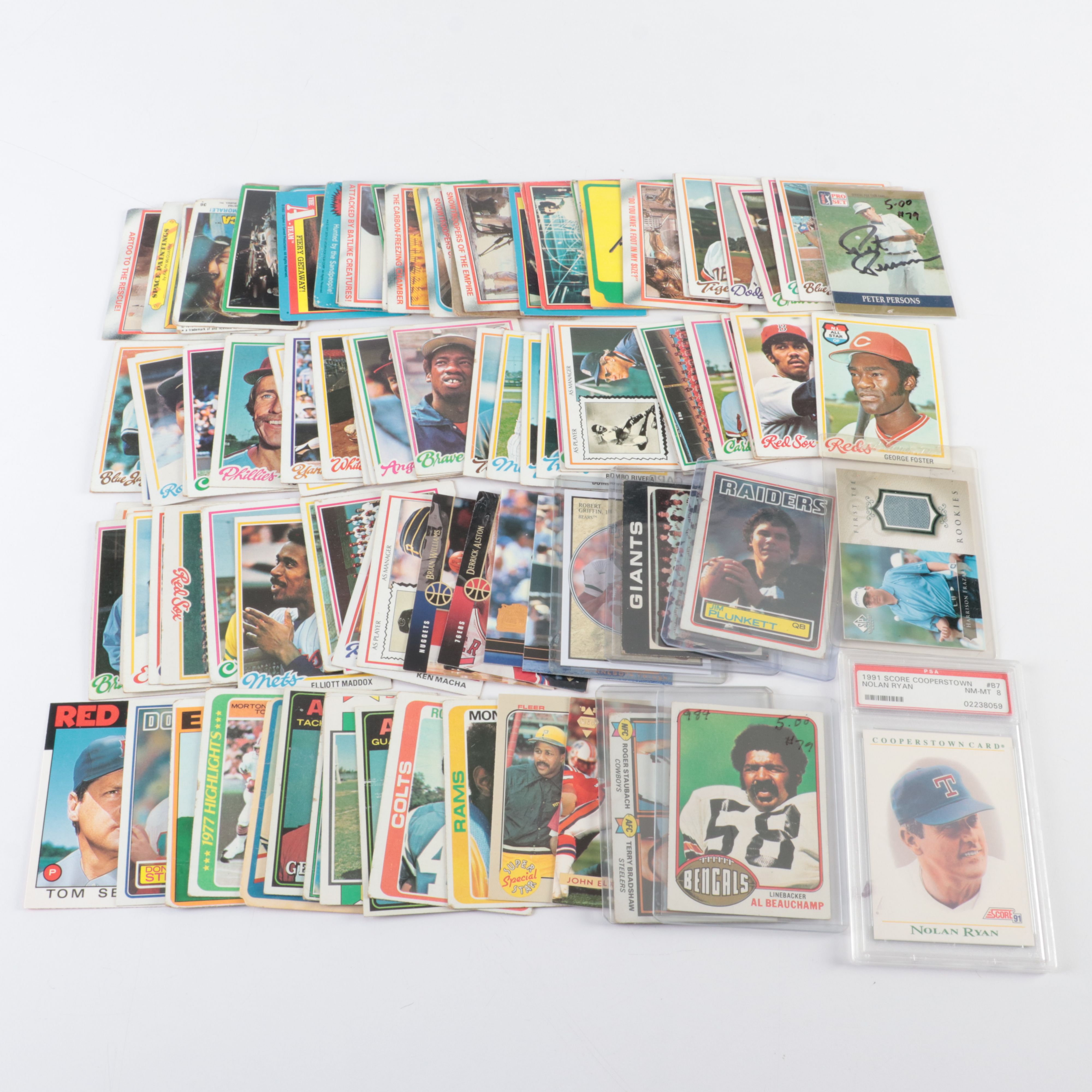 Large Group of Baseball, Basketball, Hockey, and Football Cards, 1968 to 2006