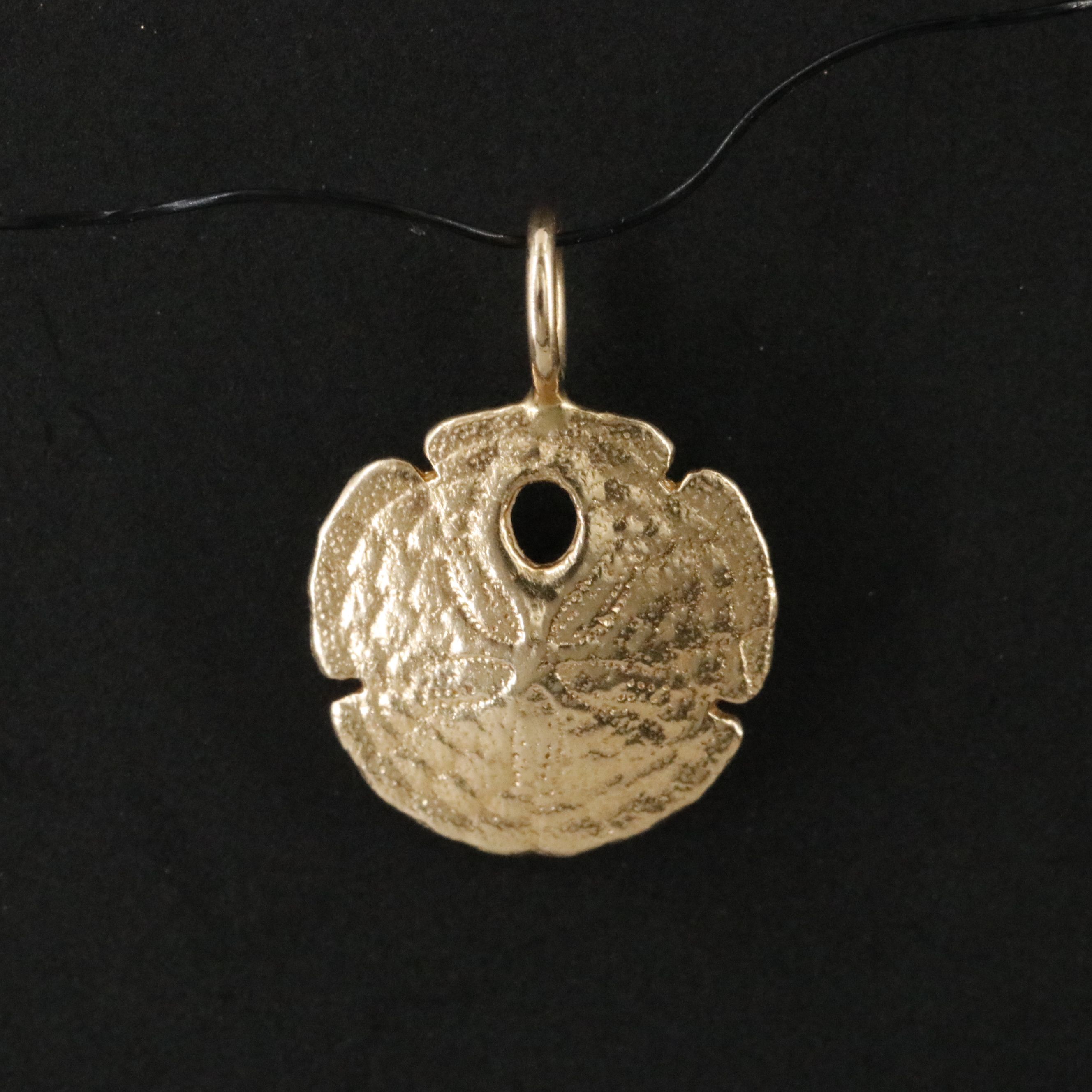 14K Sand Dollar Pendant