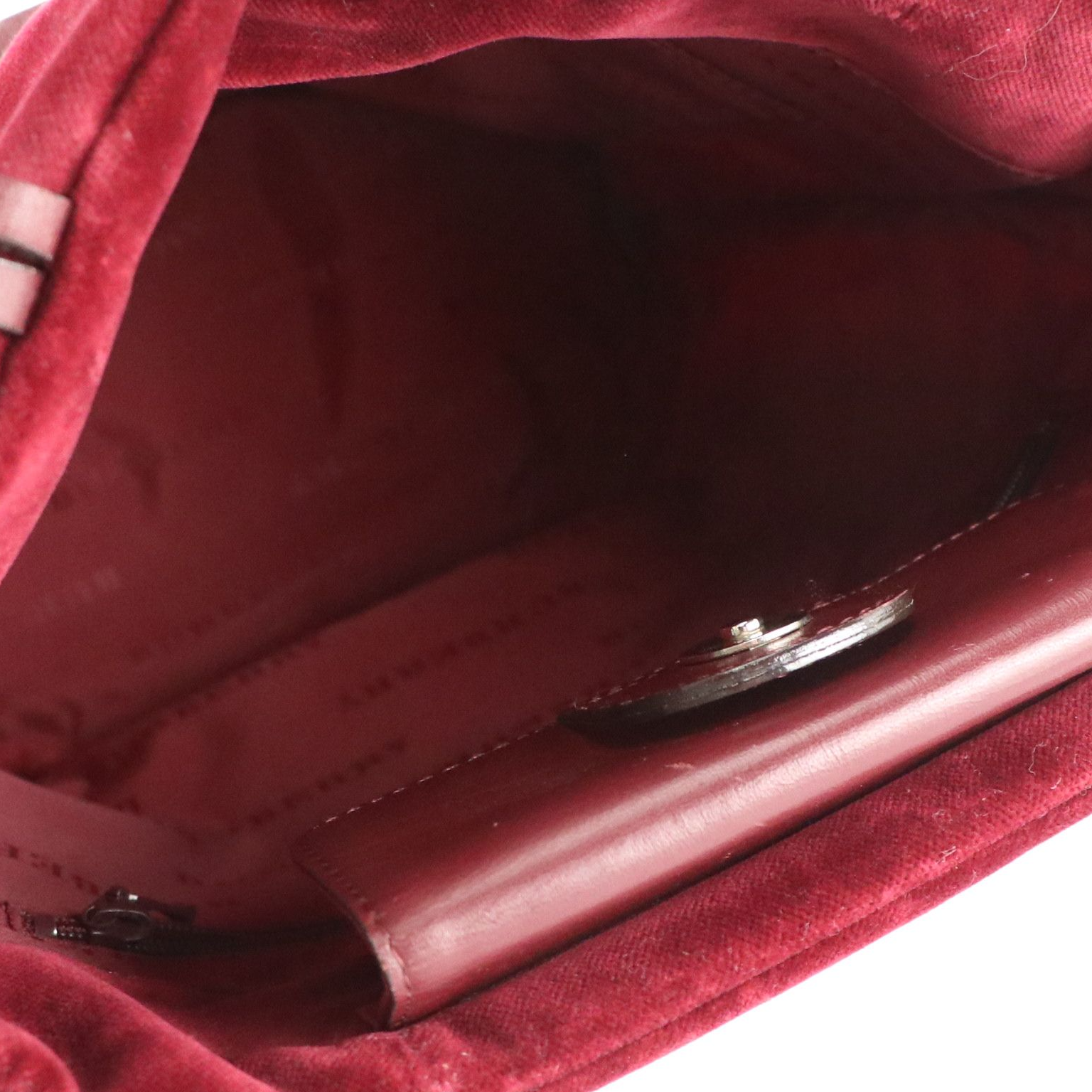 Burberry Velvet, Leather and Nova Check Shoulder Bag with Rose Detail