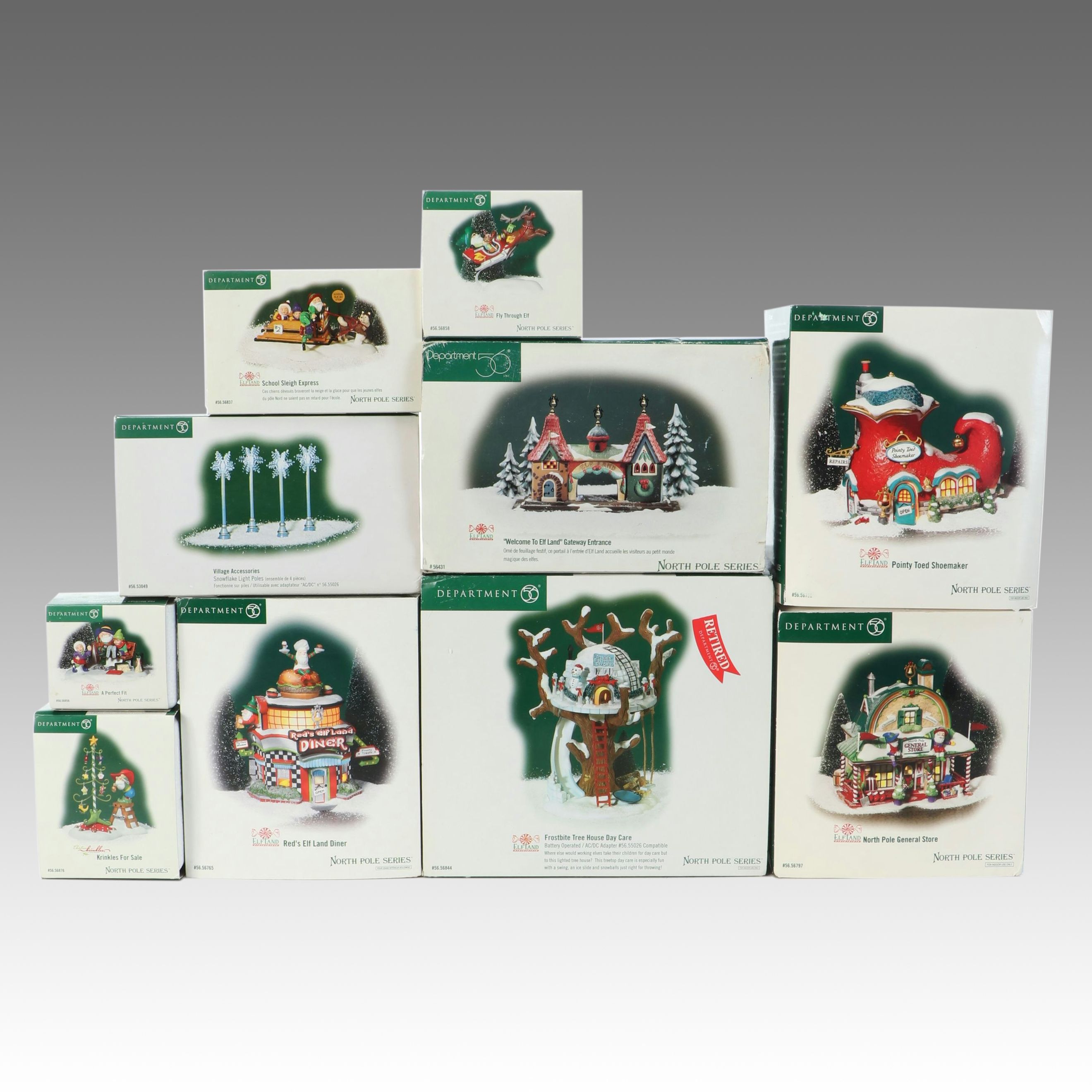 Department 56 "North Pole Series" Christmas Village Buildings and Accessories