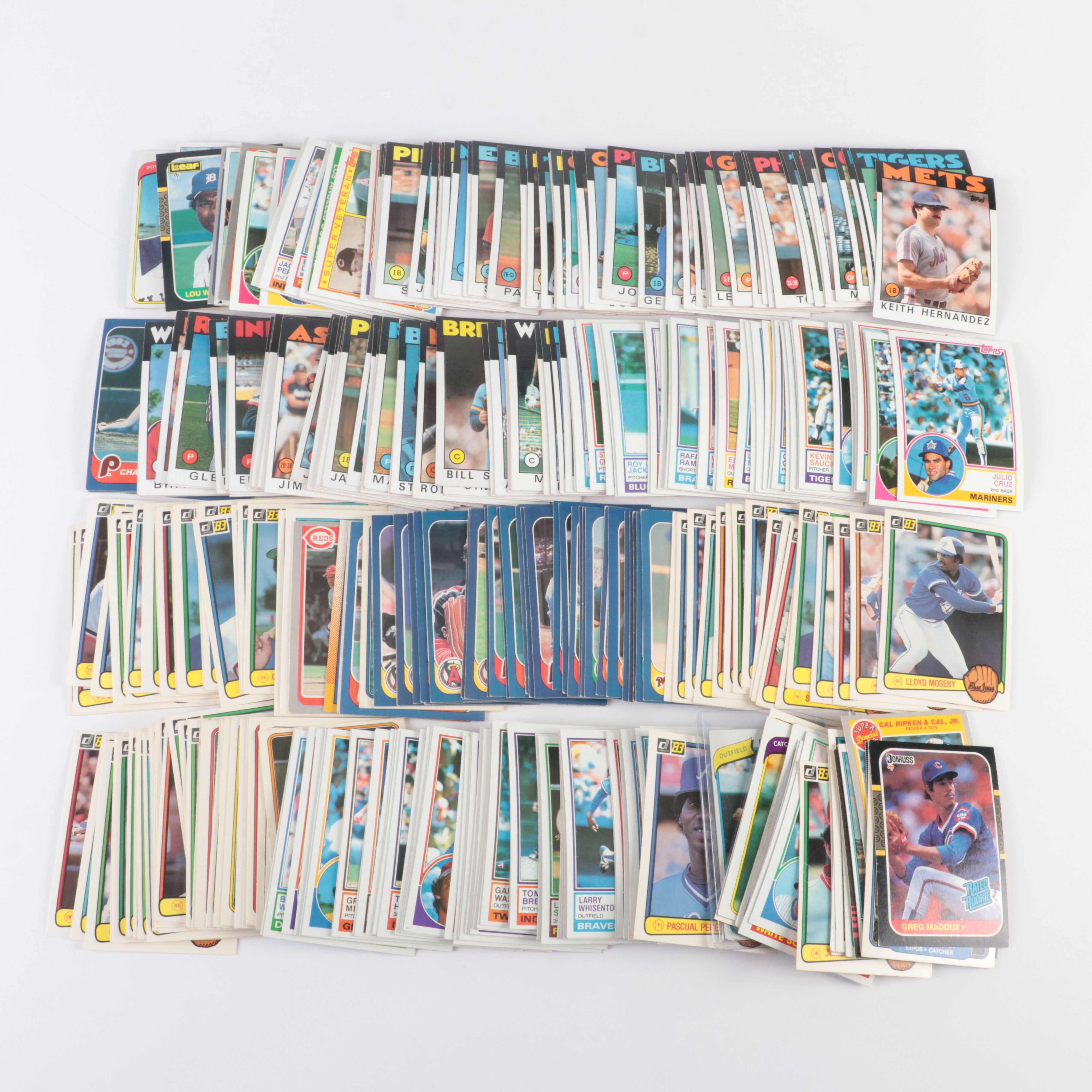 Topps with Other Baseball Cards Featuring Rickey Henderson Rookie and More