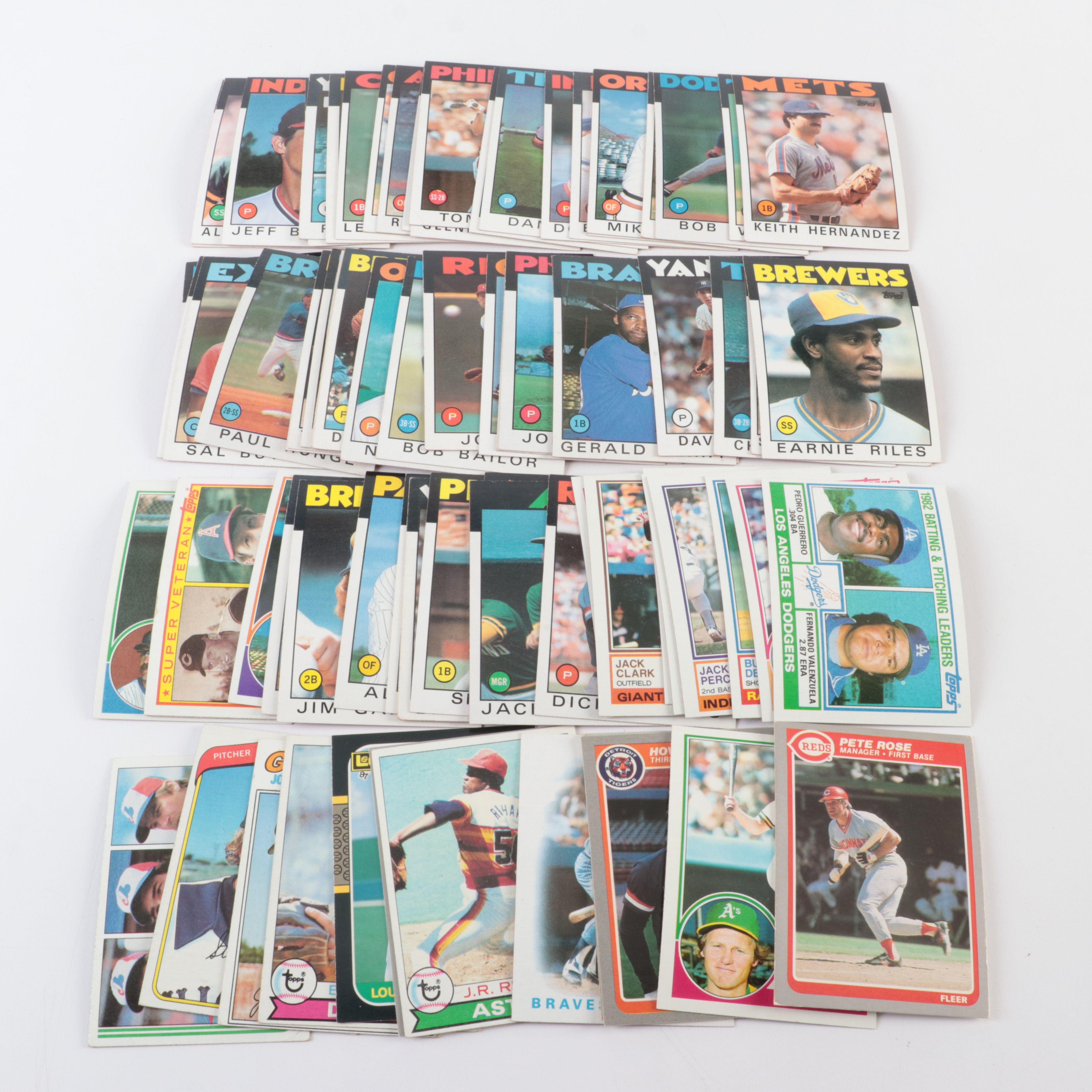 Topps with Other Baseball Cards Featuring Rickey Henderson Rookie and More
