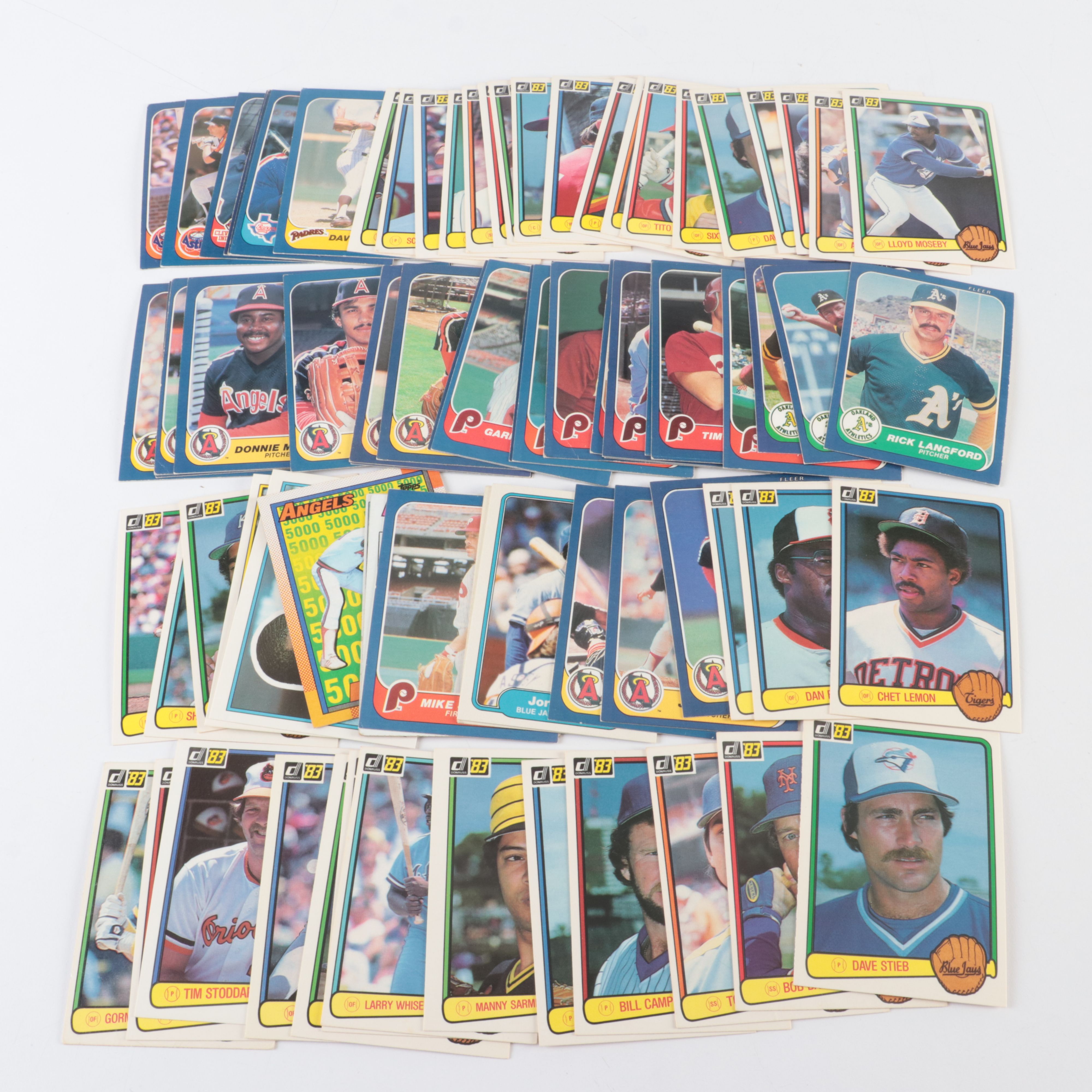 Topps with Other Baseball Cards Featuring Rickey Henderson Rookie and More