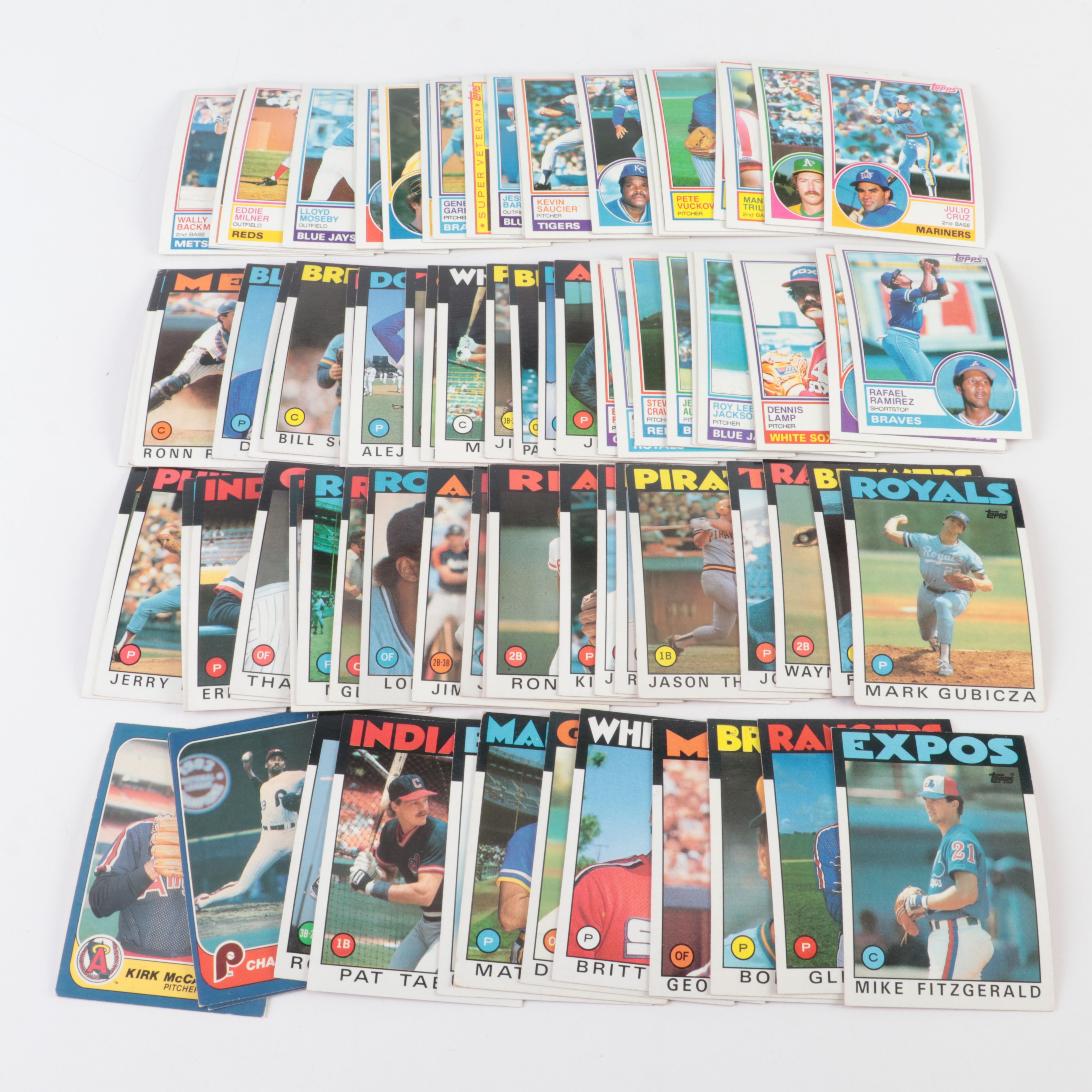 Topps with Other Baseball Cards Featuring Rickey Henderson Rookie and More