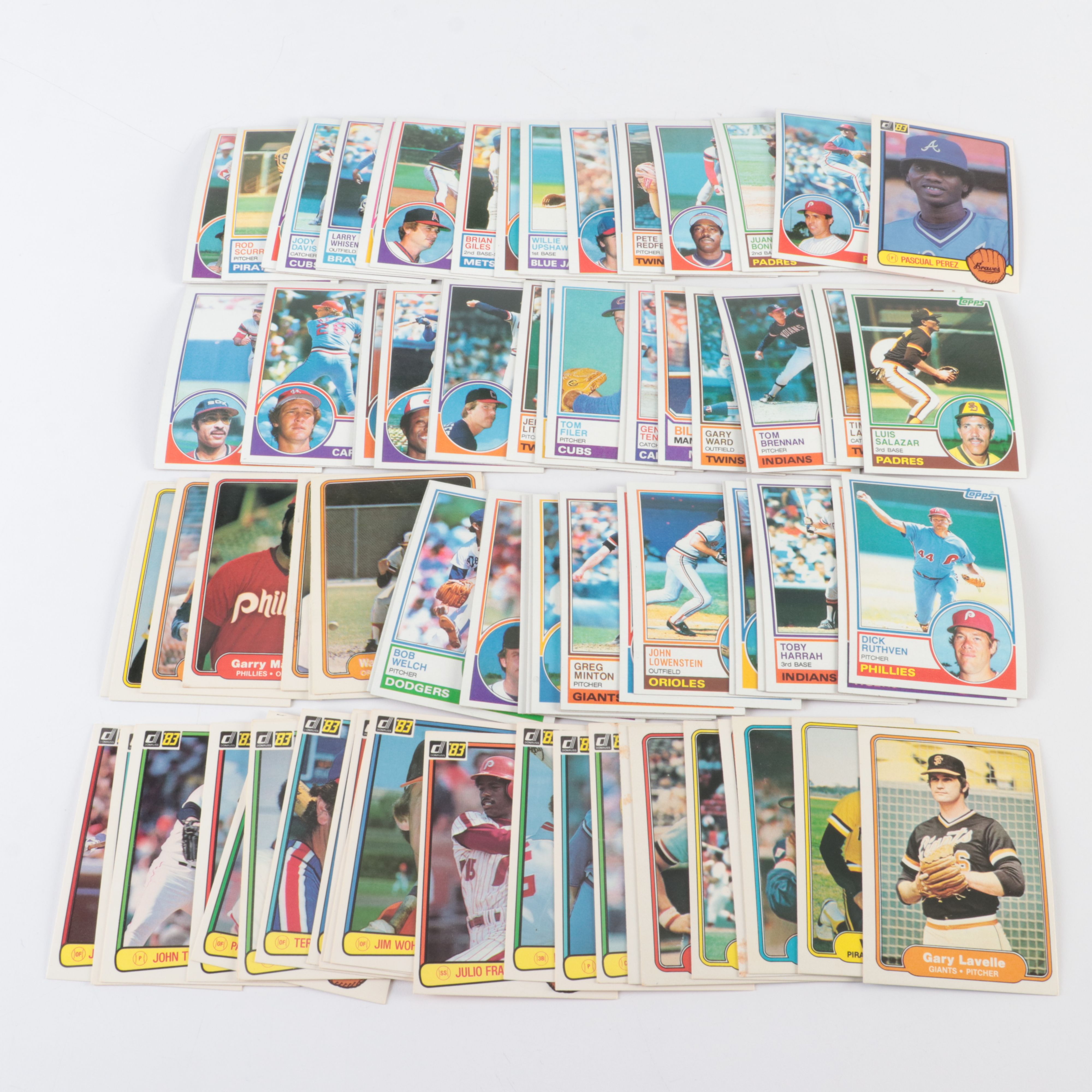 Topps with Other Baseball Cards Featuring Rickey Henderson Rookie and More