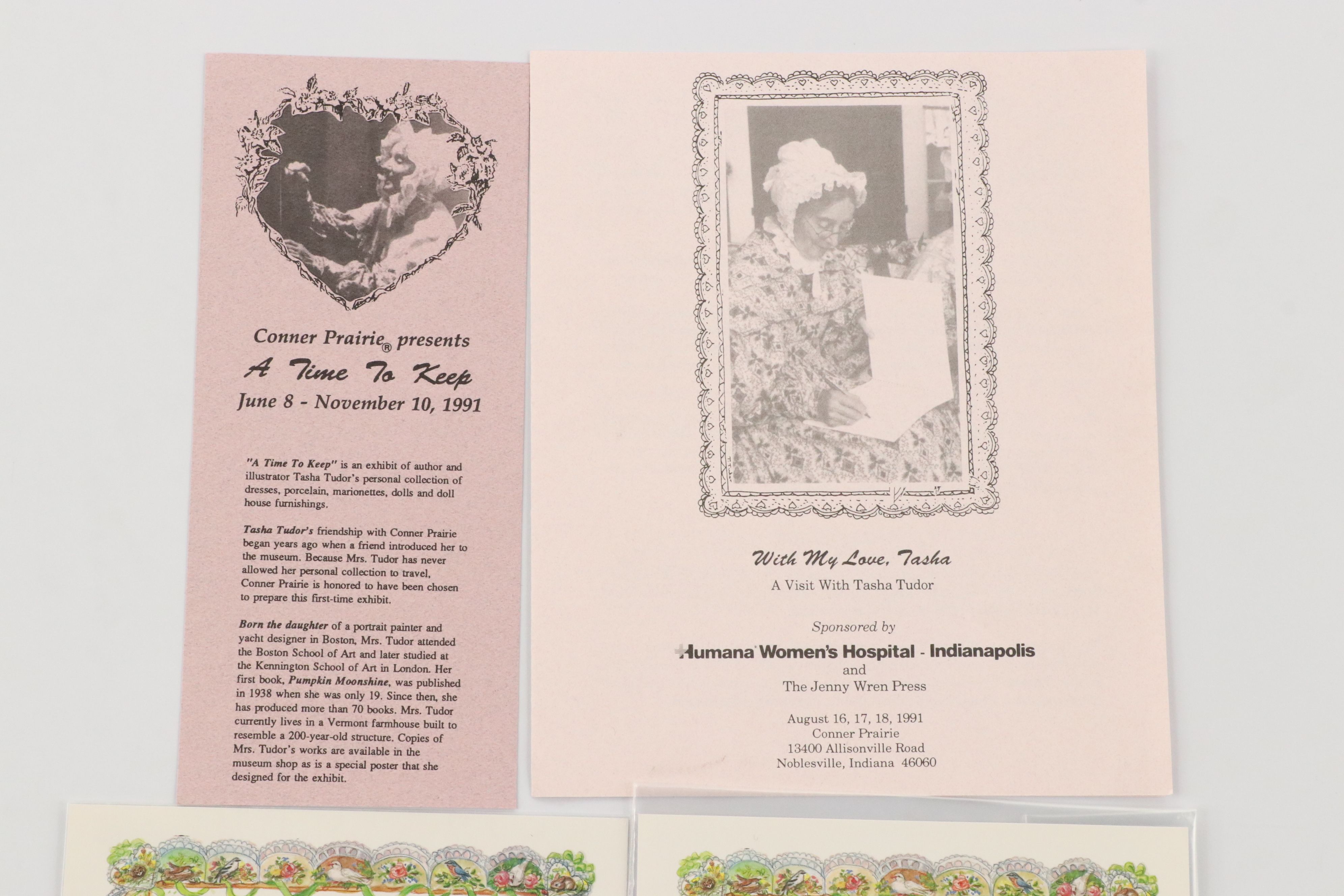 Signed "Tasha Tudor's Sketchbook" with Tasha Tudor Prints and More Ephemera