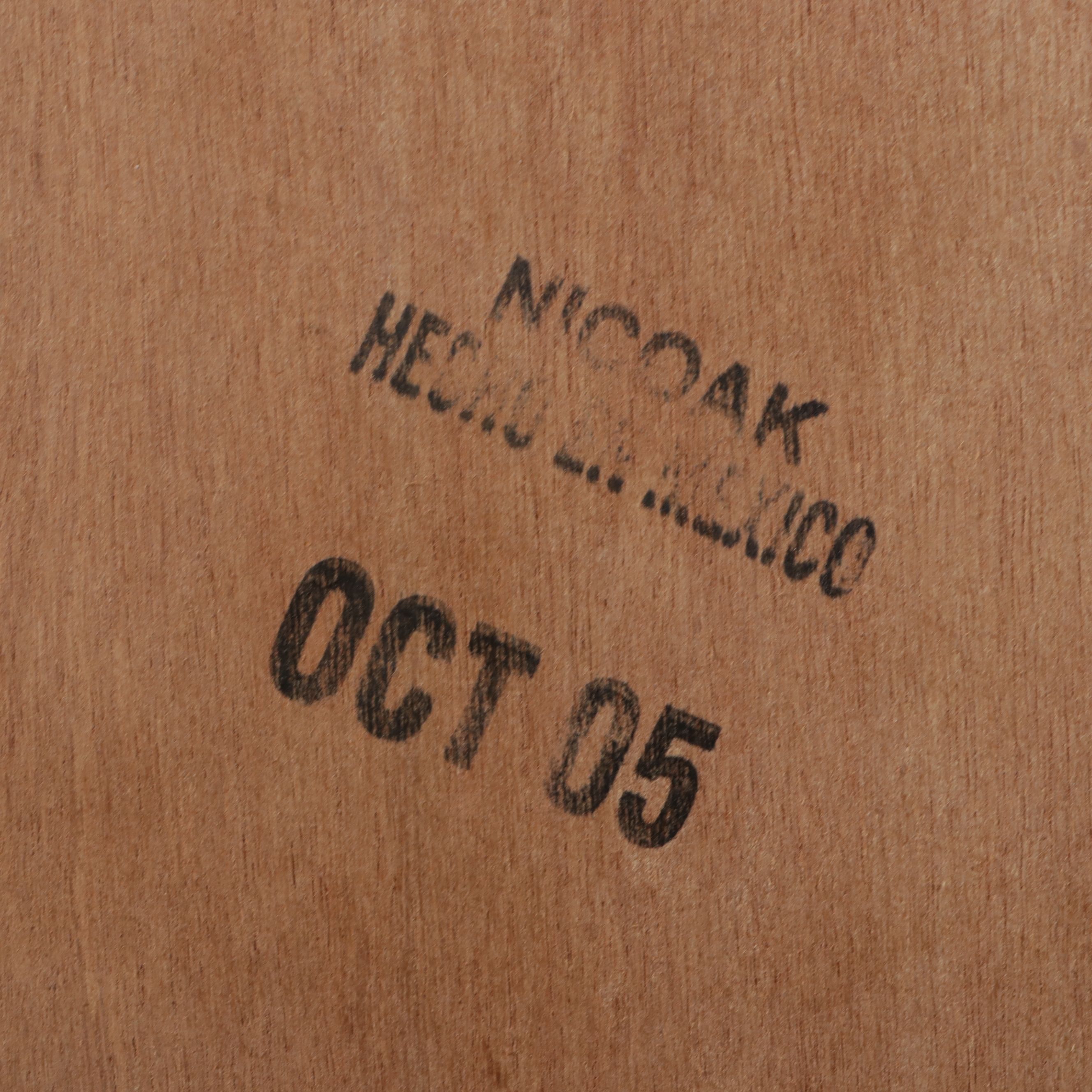 Pair of Oak Veneer Open Bookcases with Arched Aprons