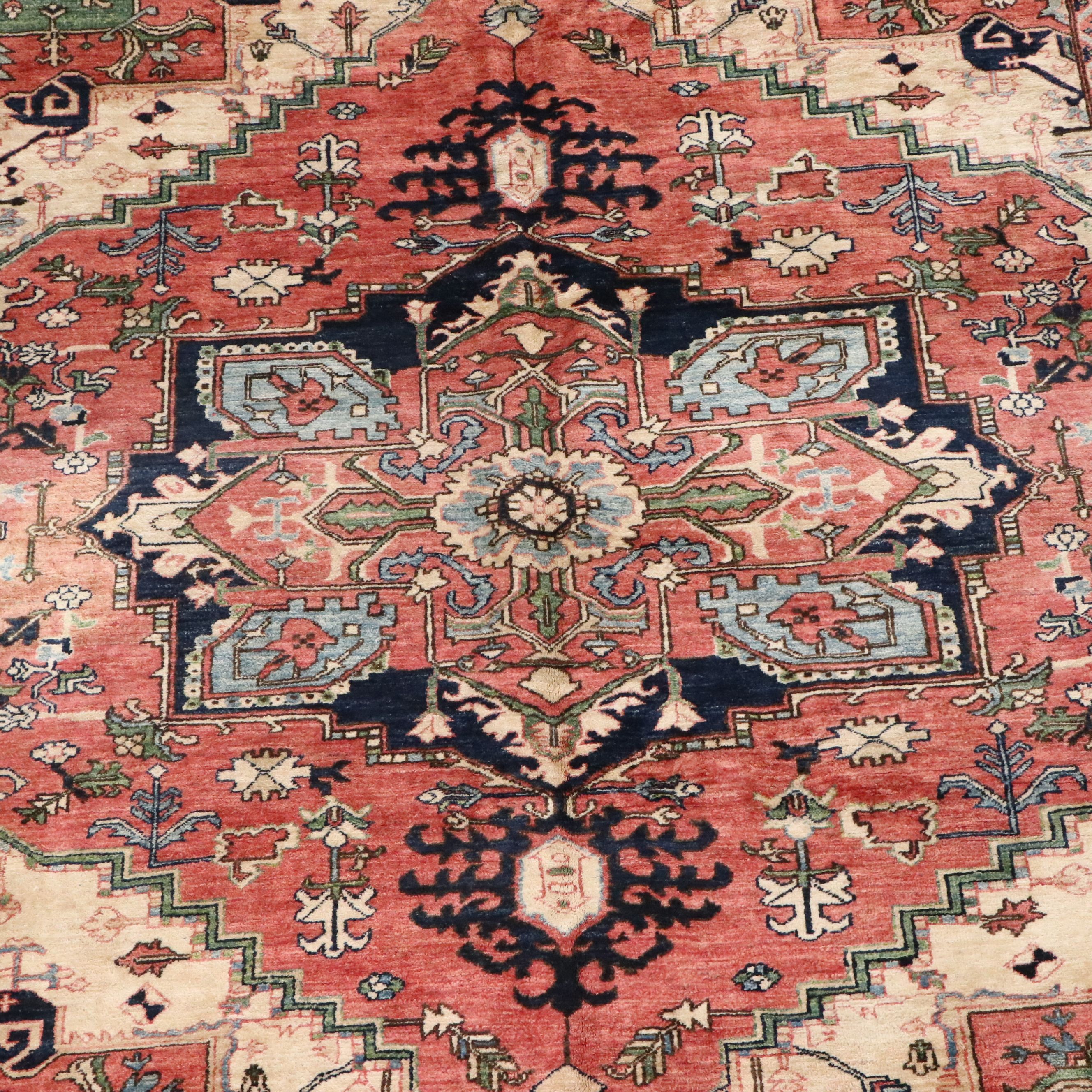 7'11 x 9'8 Hand-Knotted Persian Heriz Area Rug