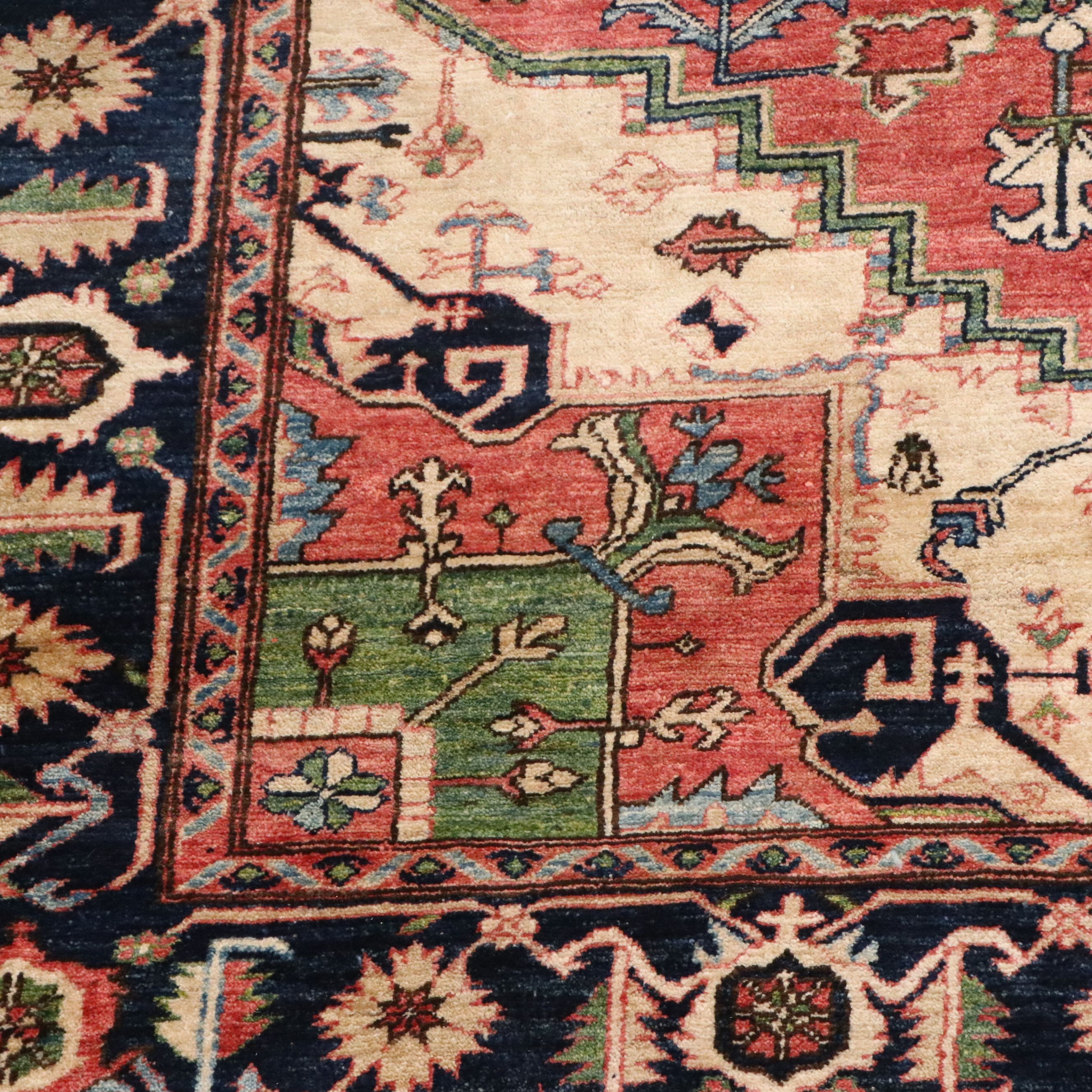 7'11 x 9'8 Hand-Knotted Persian Heriz Area Rug