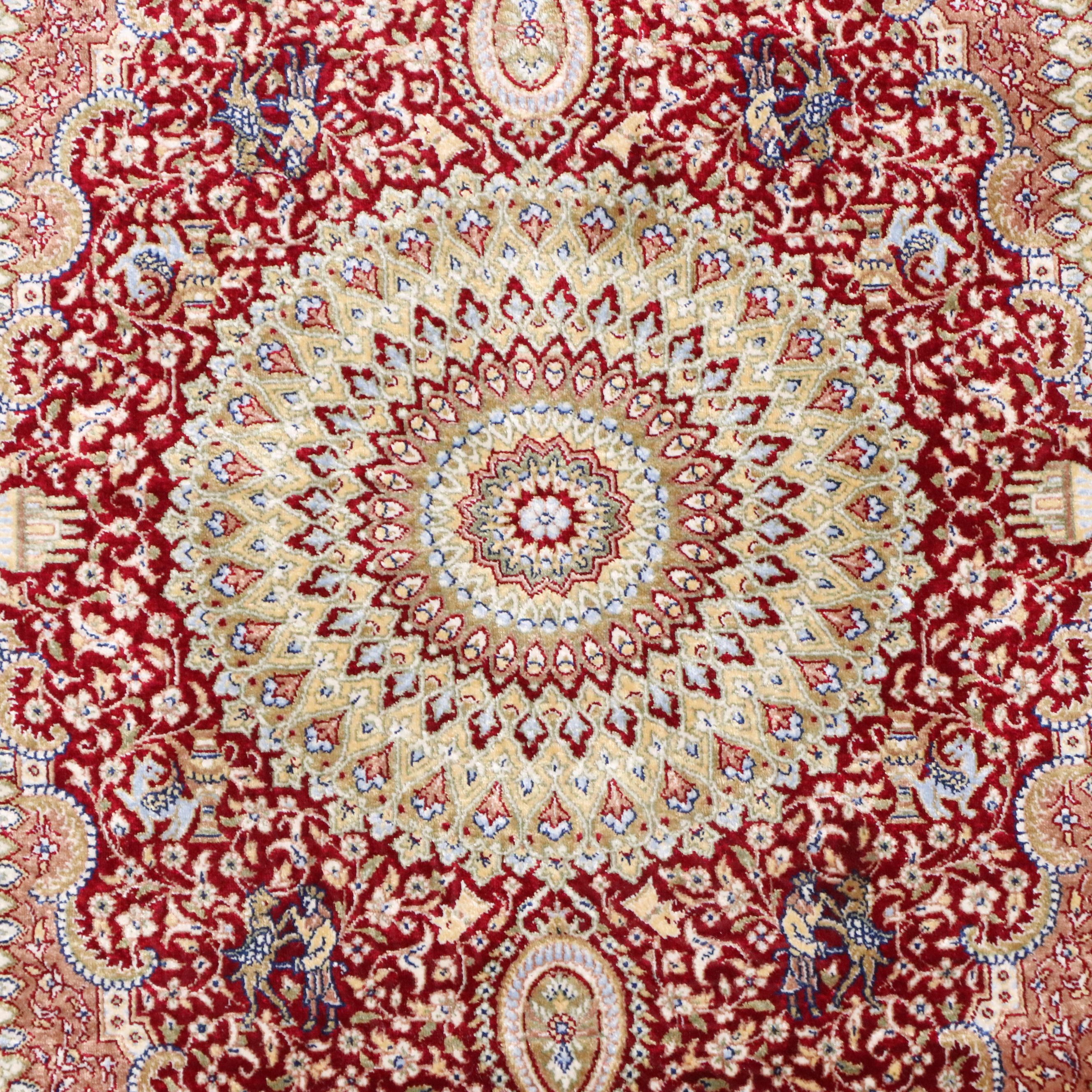 2' x 3'5 Machine Made Sino-Persian Qom Accent Rug