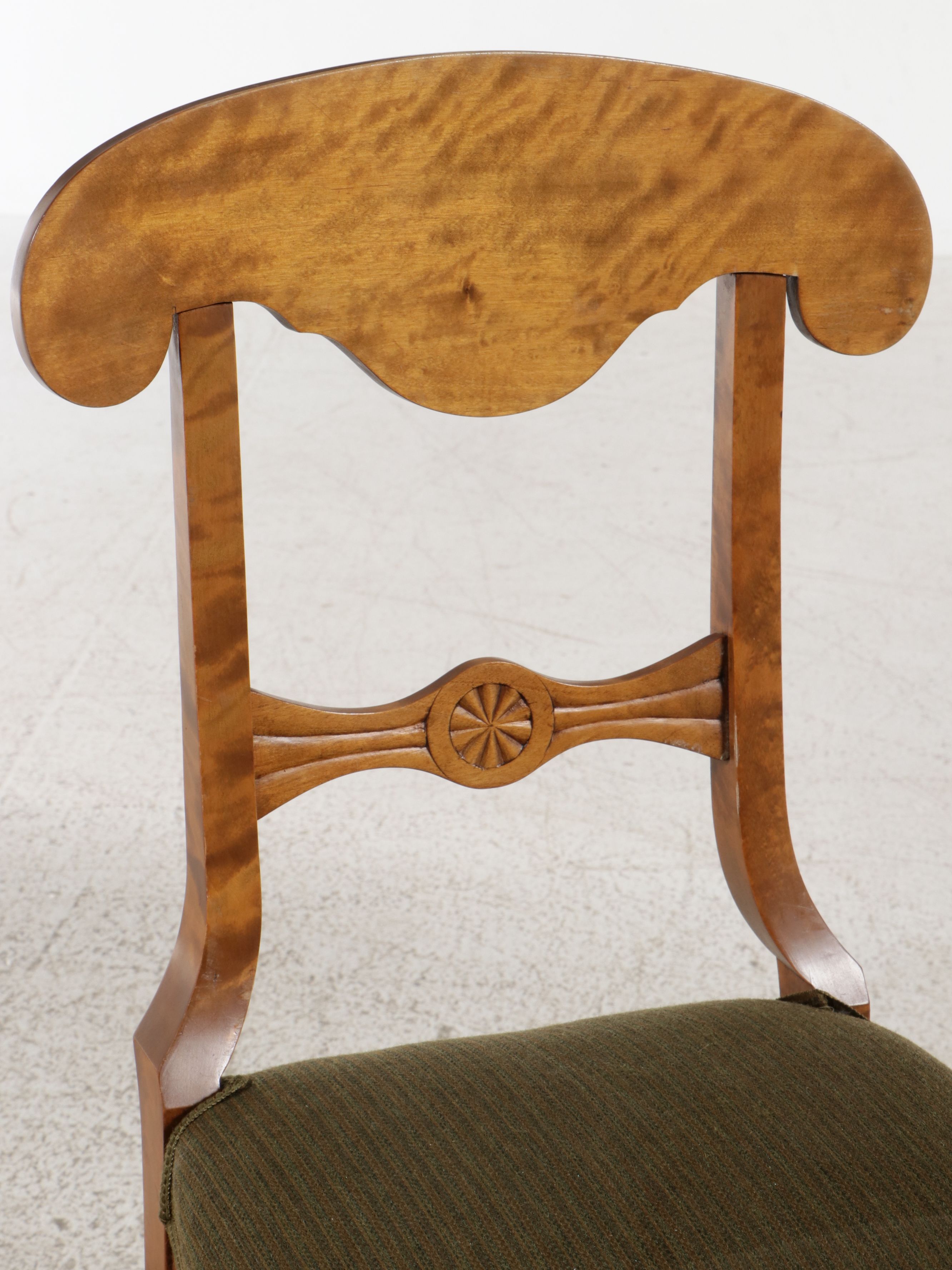 Biedermeier Bird's-Eye Maple Side Chair, 19th Century