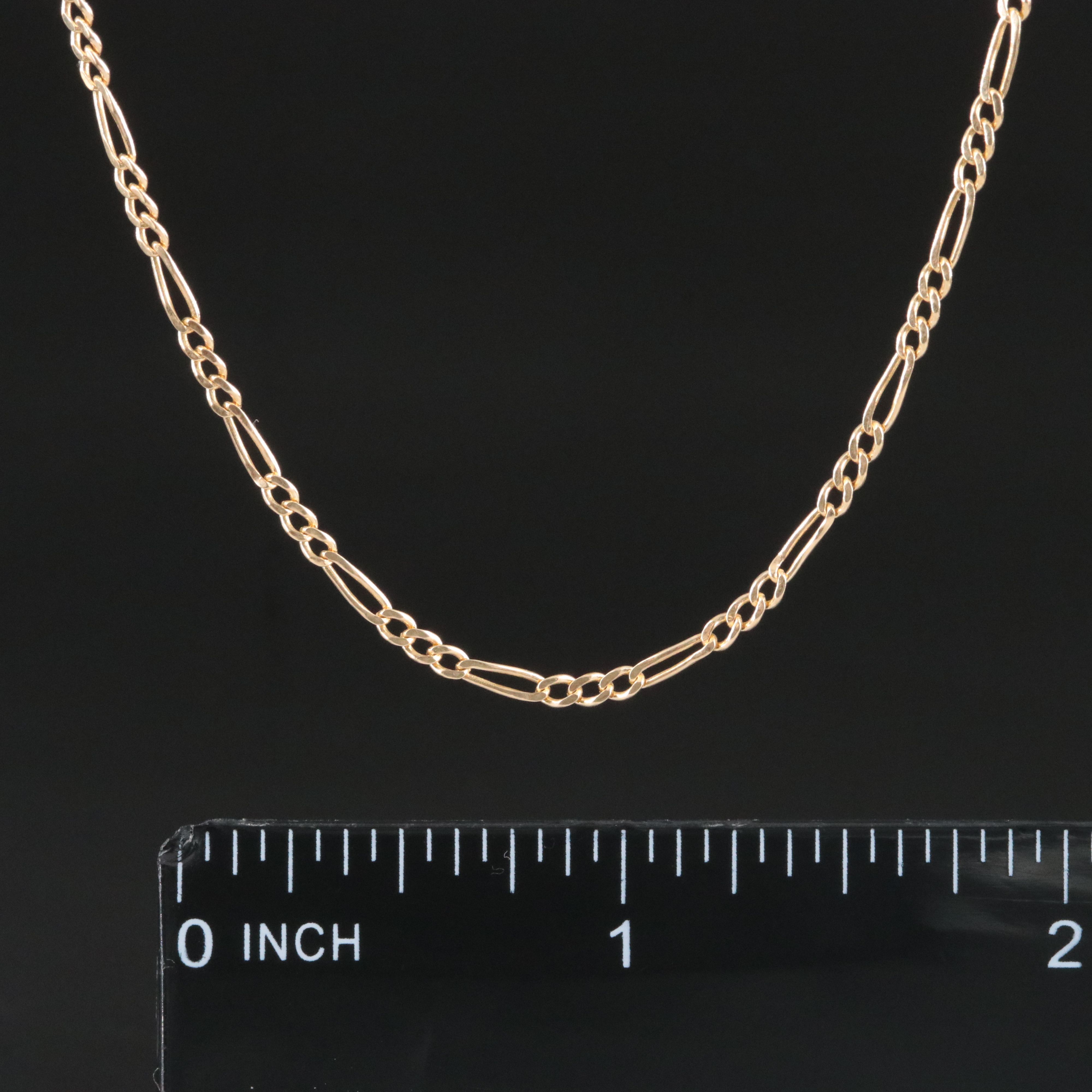 14K Figaro Chain Necklace