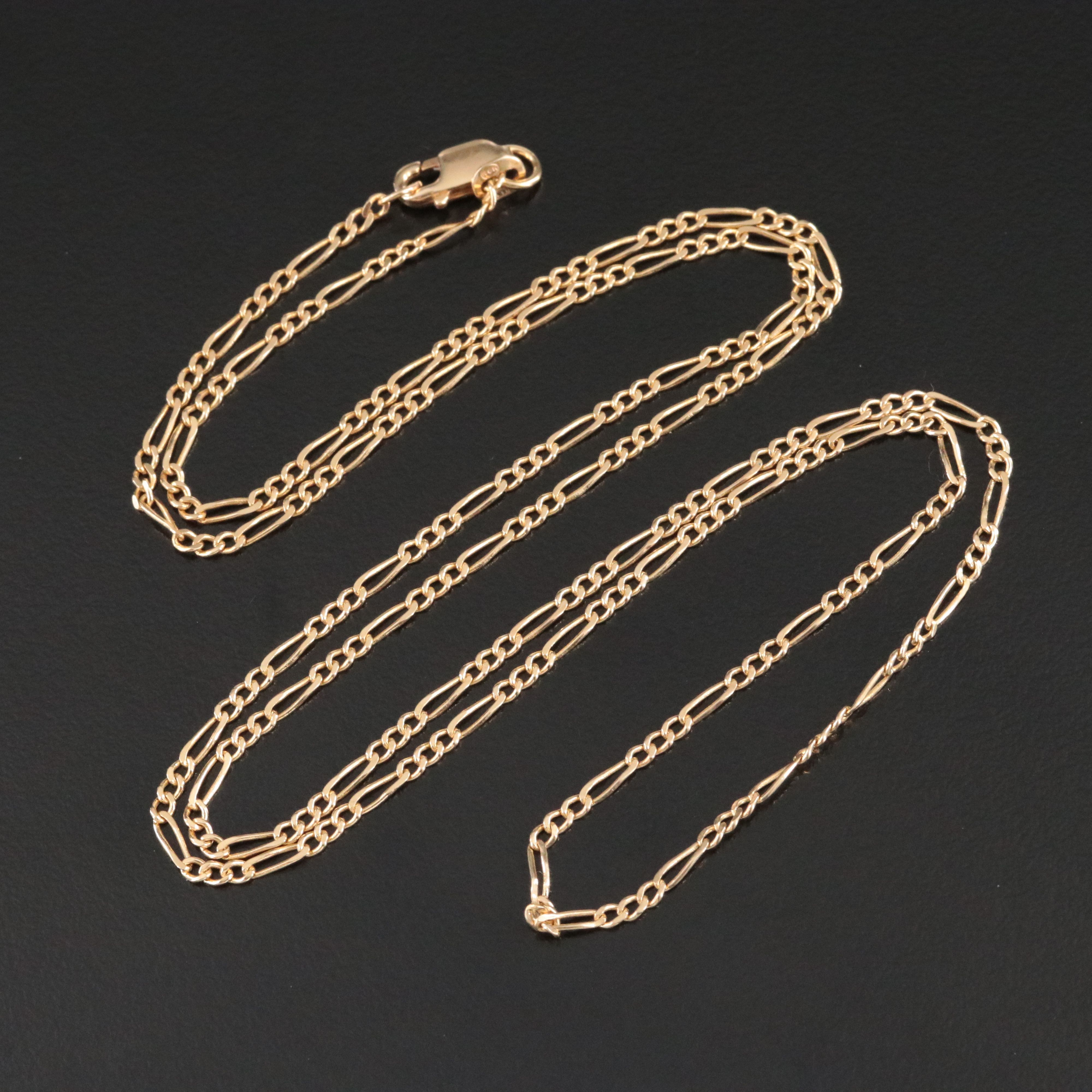 14K Figaro Chain Necklace