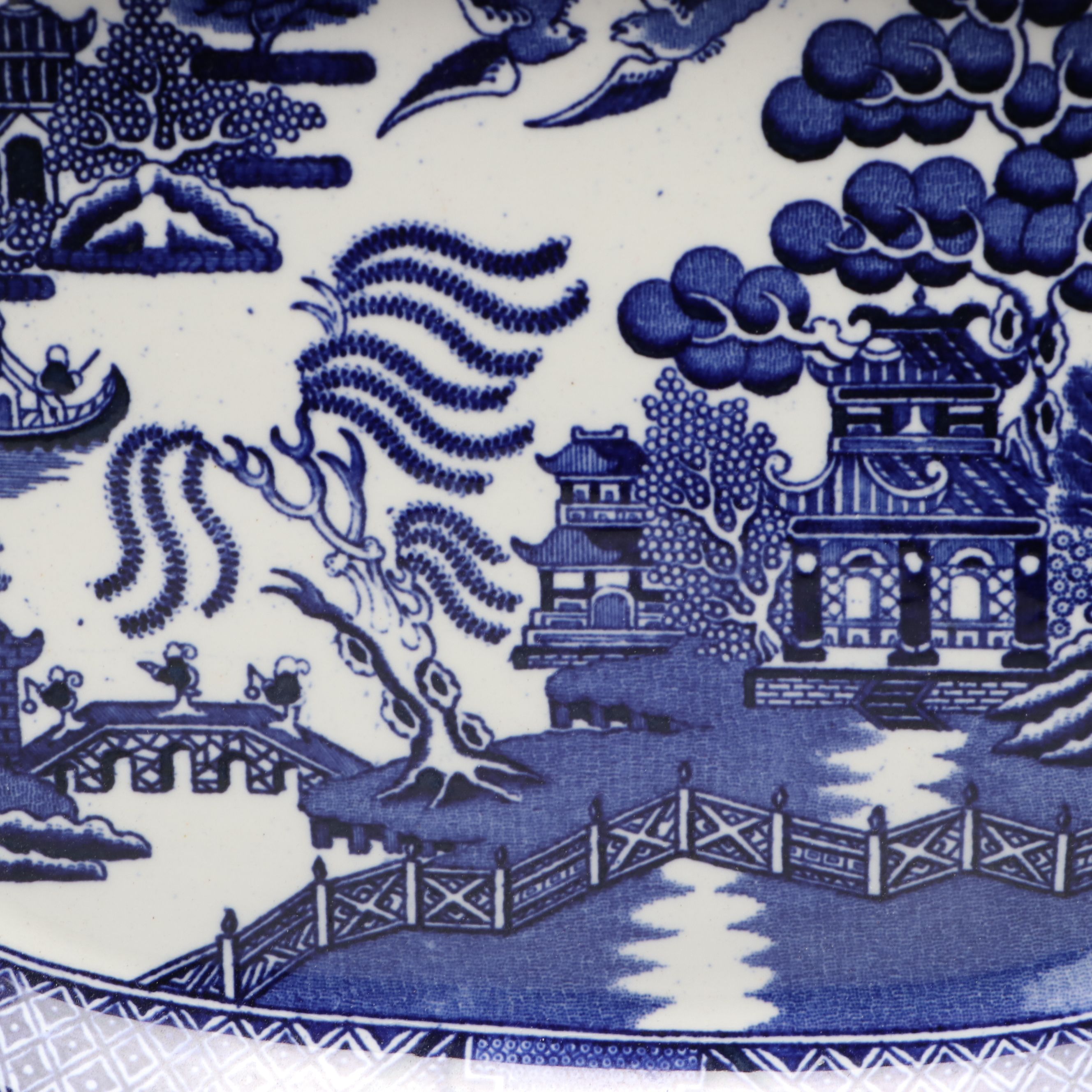 Newport Pottery Co. "Willow" Earthenware Platters, Early 20th Century