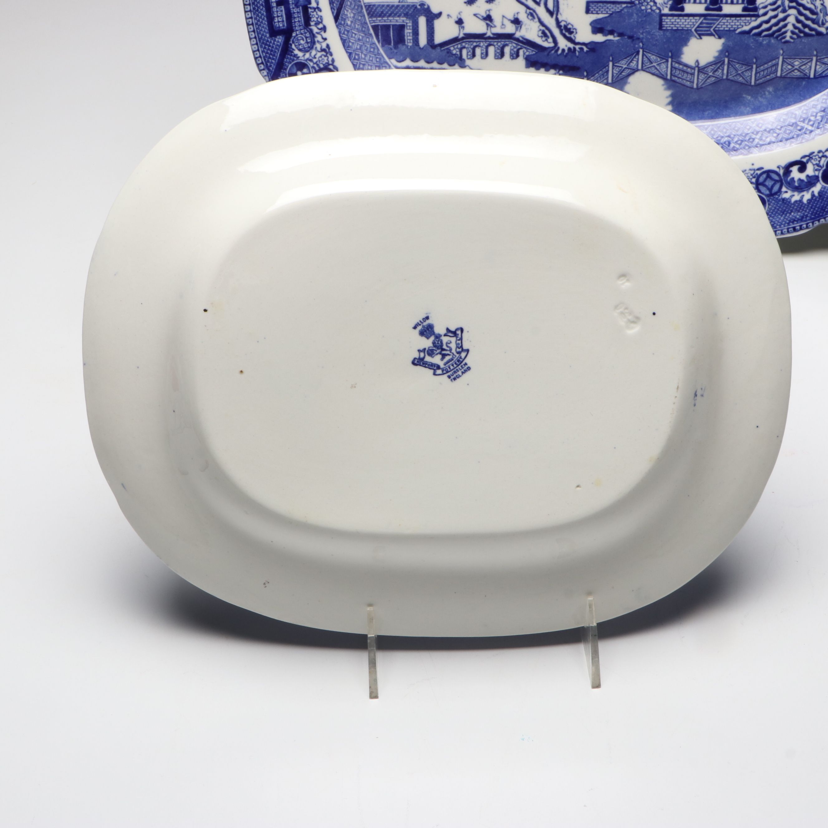 Newport Pottery Co. "Willow" Earthenware Platters, Early 20th Century