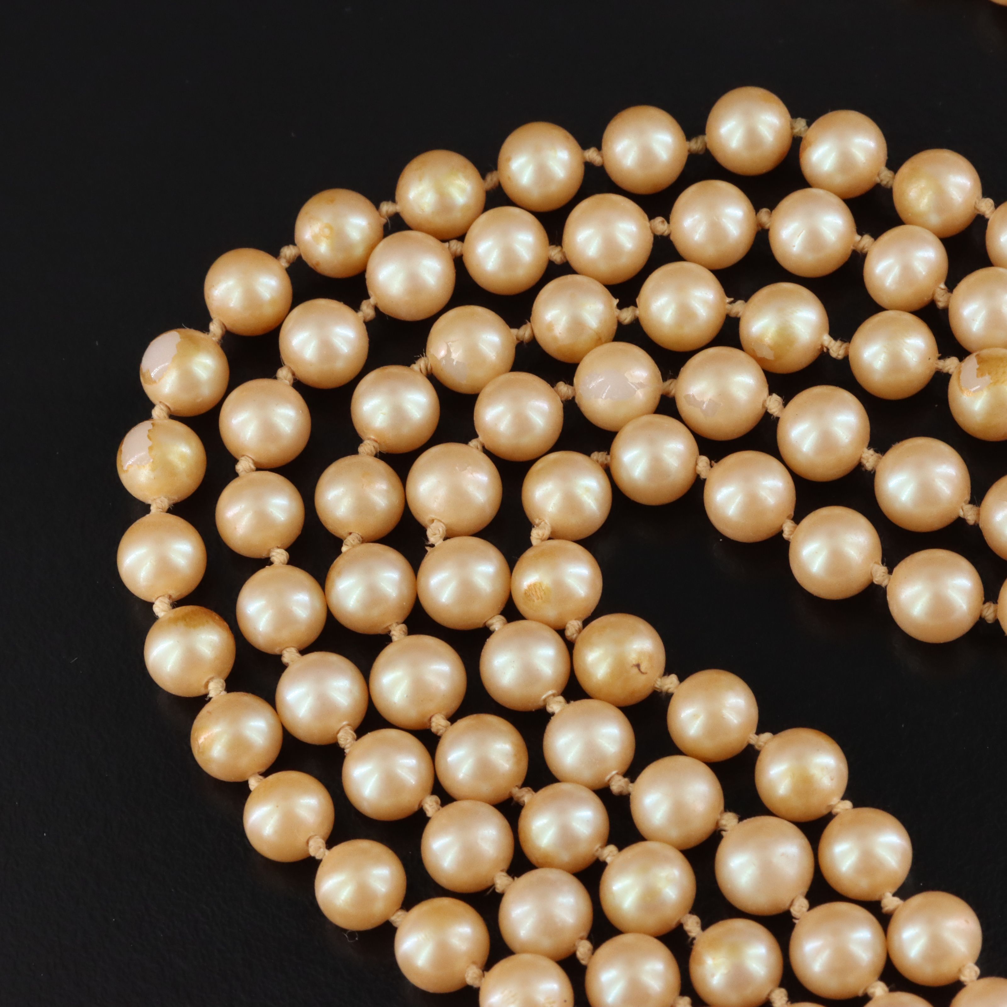 Stanley Hagler NYC Glass Pearl and Rhinestone Waterfall Brooch