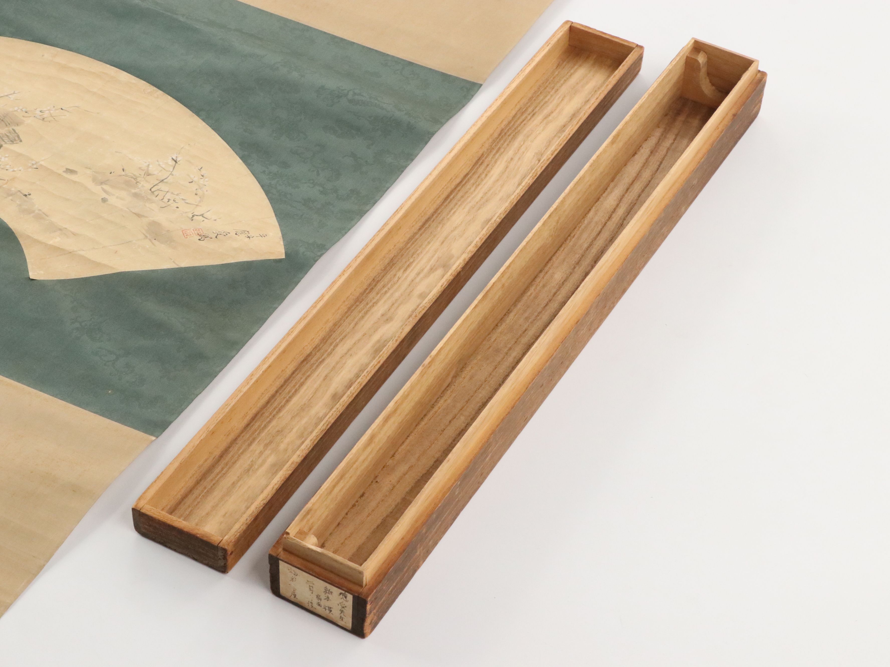 Japanese Hanging Inscribed Scroll, Late Edo Period