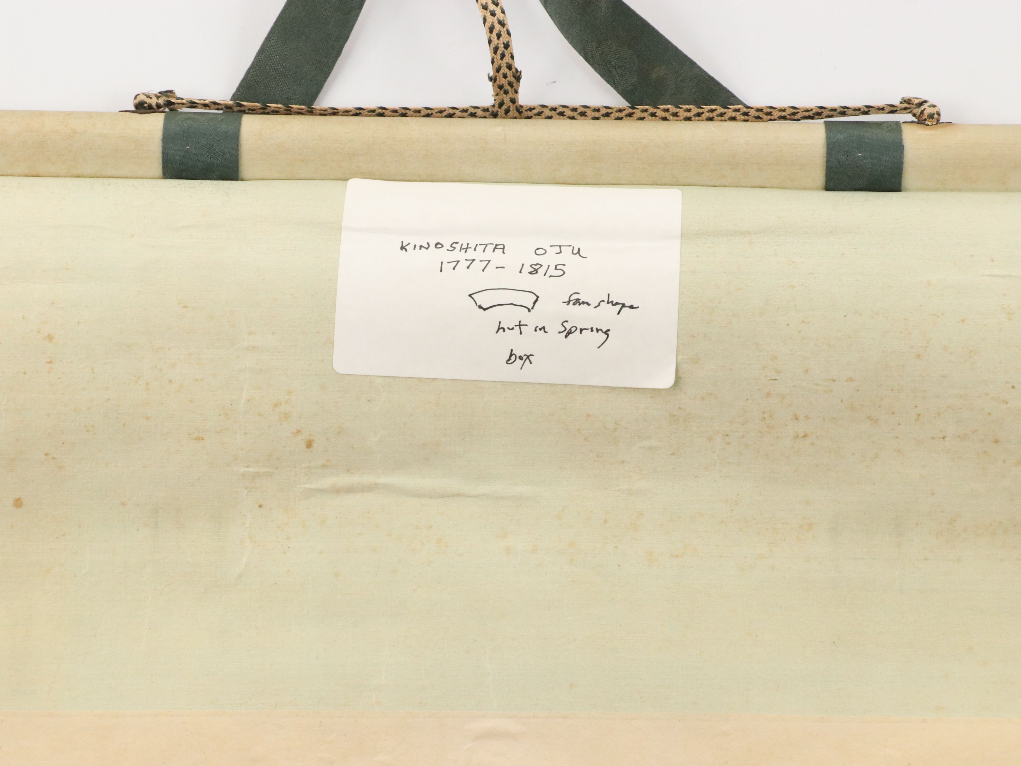 Japanese Hanging Inscribed Scroll, Late Edo Period