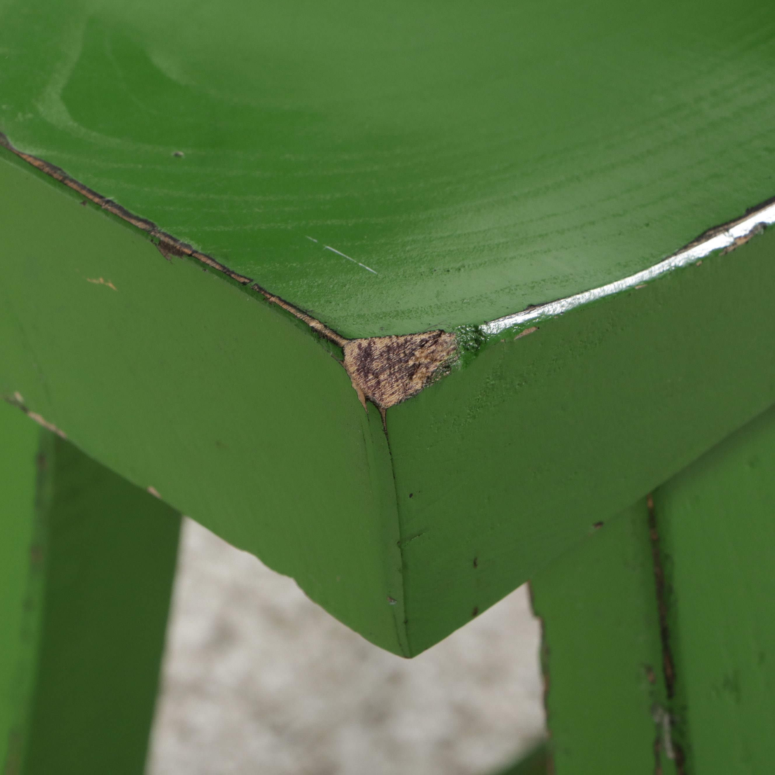 Pair of Asian-Style Green Painted Saddle Stools