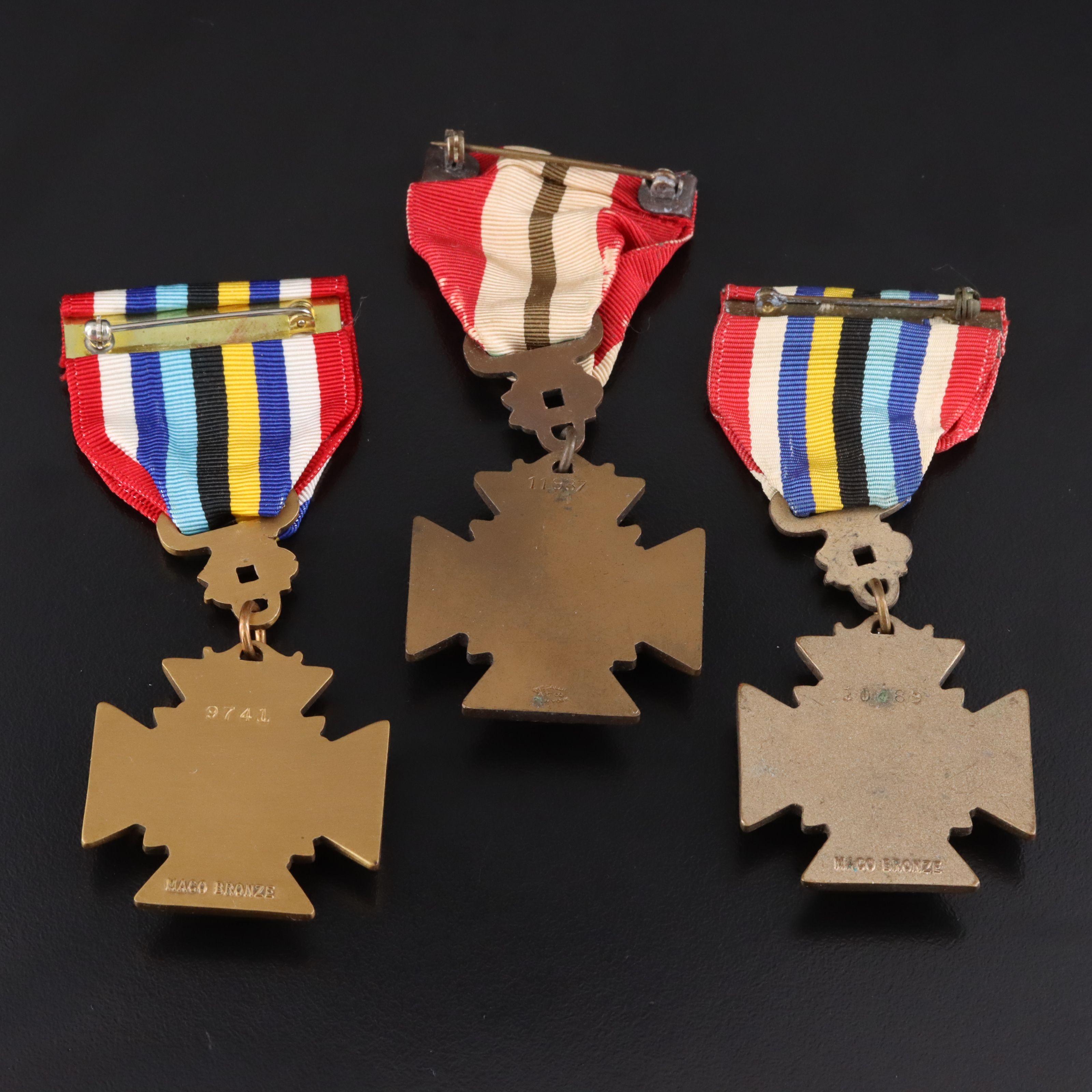United Daughters of the Confederacy WWI & WWII Military Bronze Medals