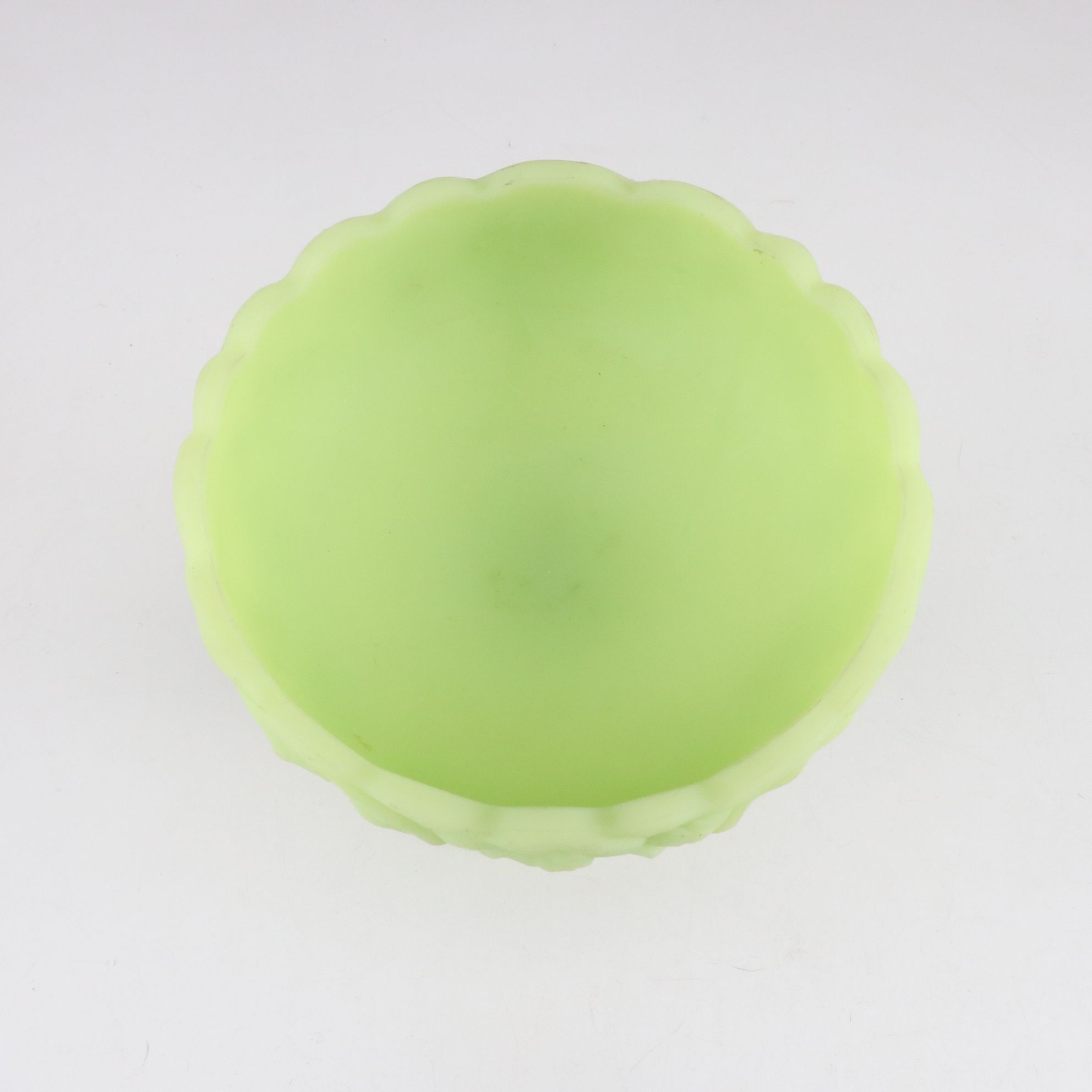 Fenton "Water Lily" Uranium Glass Compote, Houze Jadeite "Seals" Stand and More