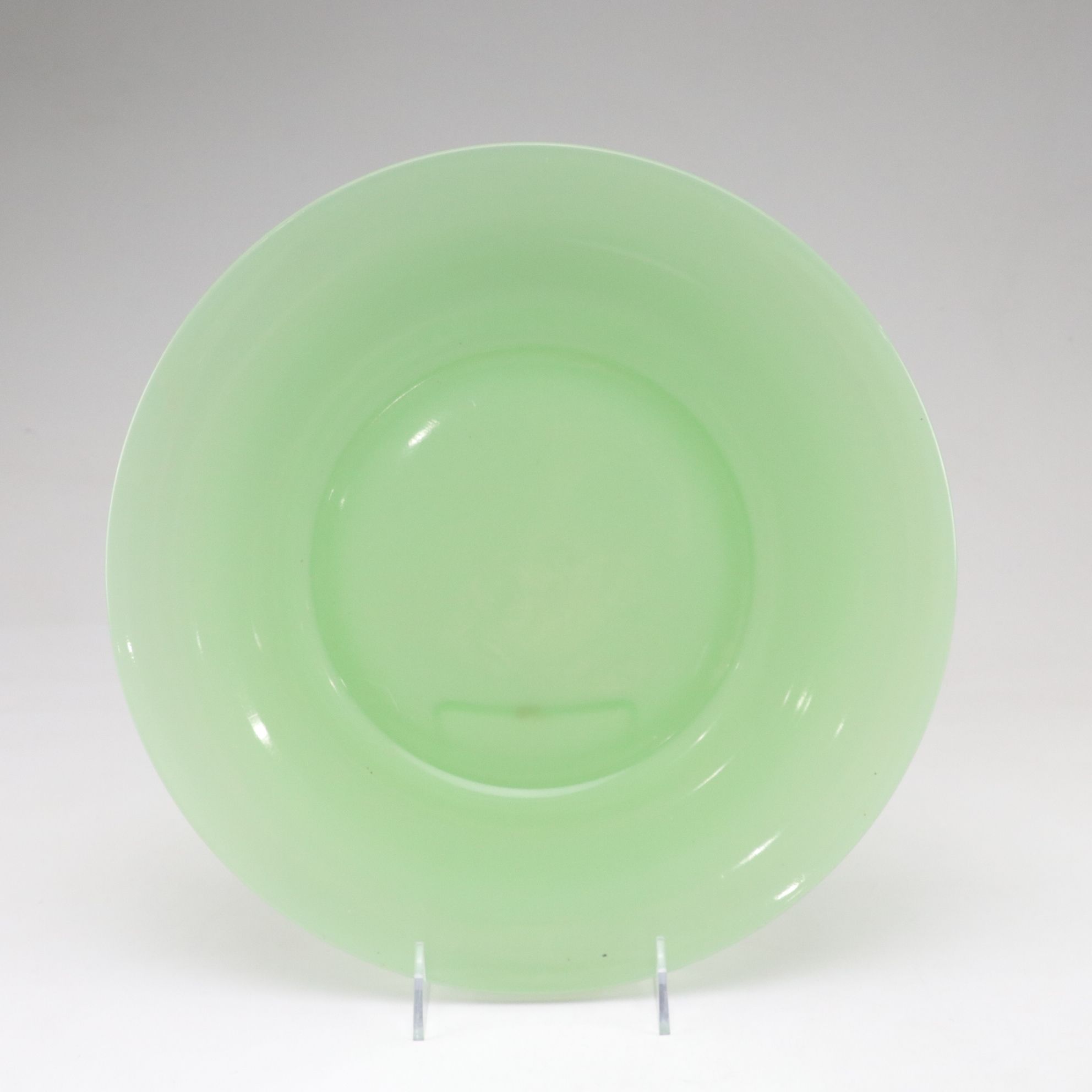 Fenton "Water Lily" Uranium Glass Compote, Houze Jadeite "Seals" Stand and More