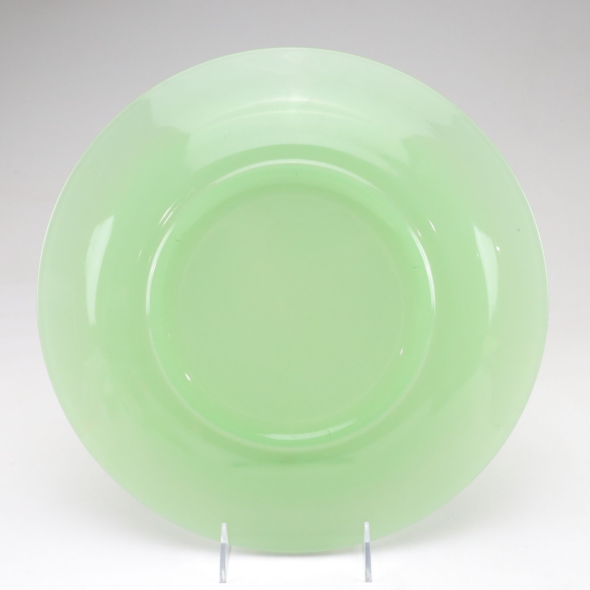 Fenton "Water Lily" Uranium Glass Compote, Houze Jadeite "Seals" Stand and More