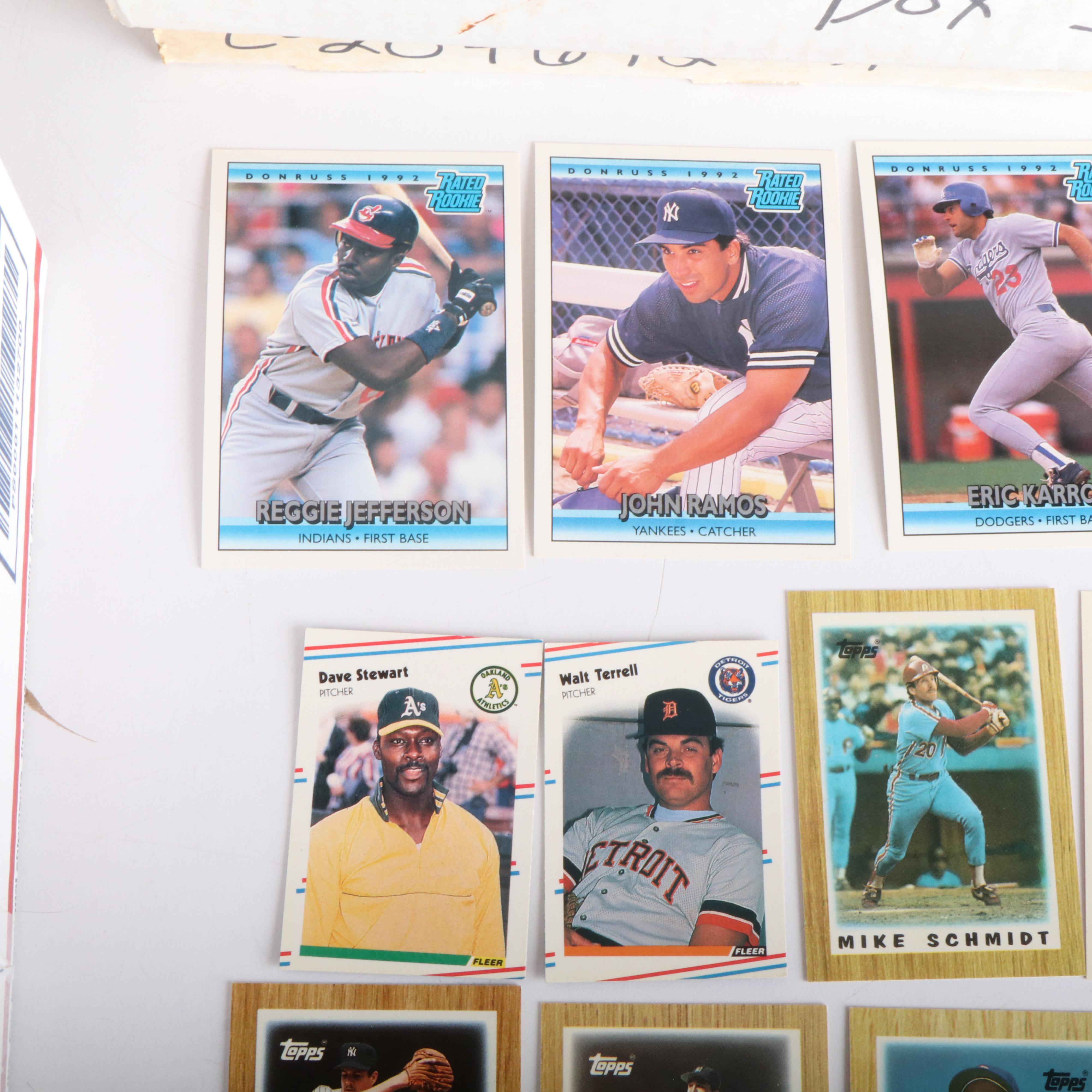 Large Group of Baseball Cards and Auto Racing Items
