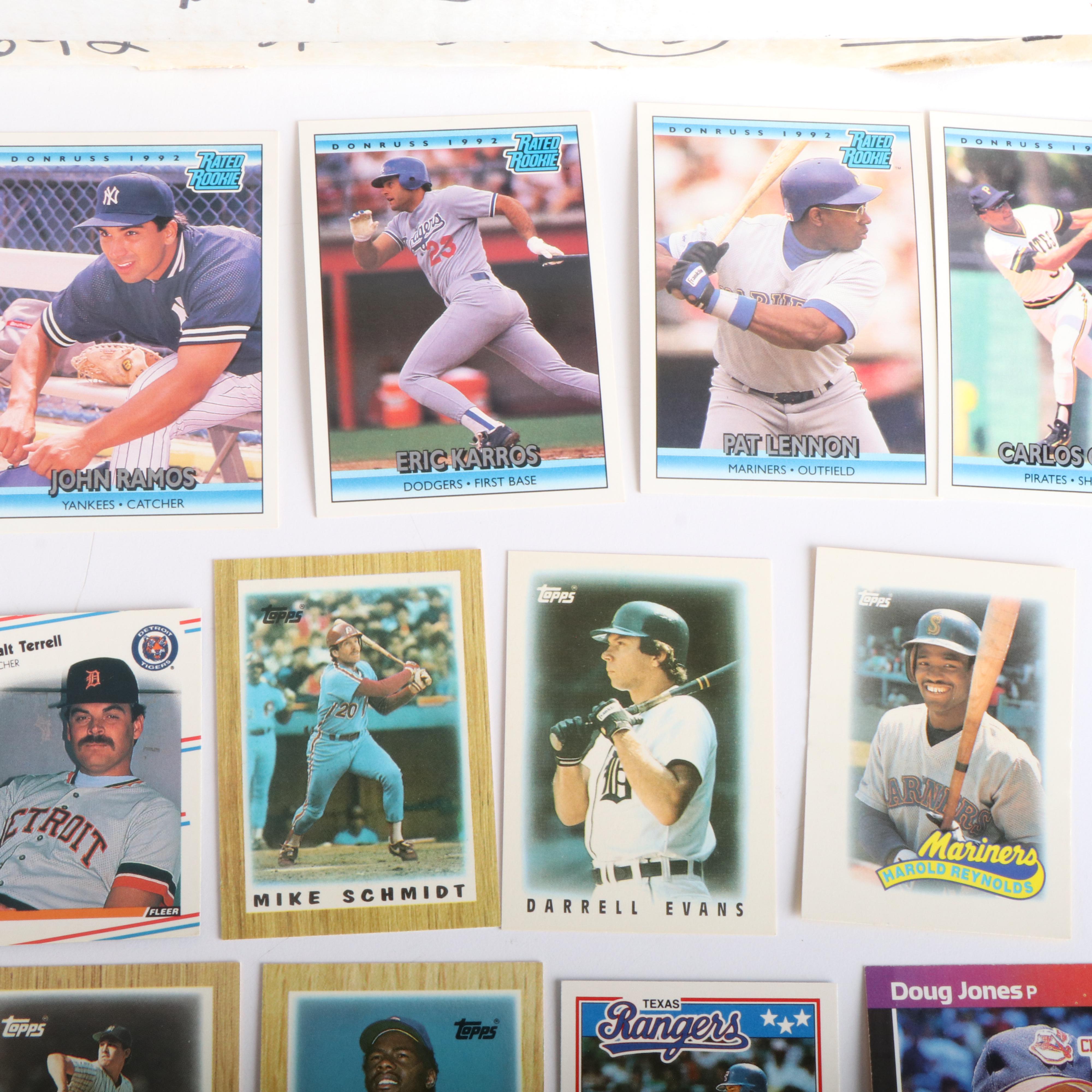 Large Group of Baseball Cards and Auto Racing Items