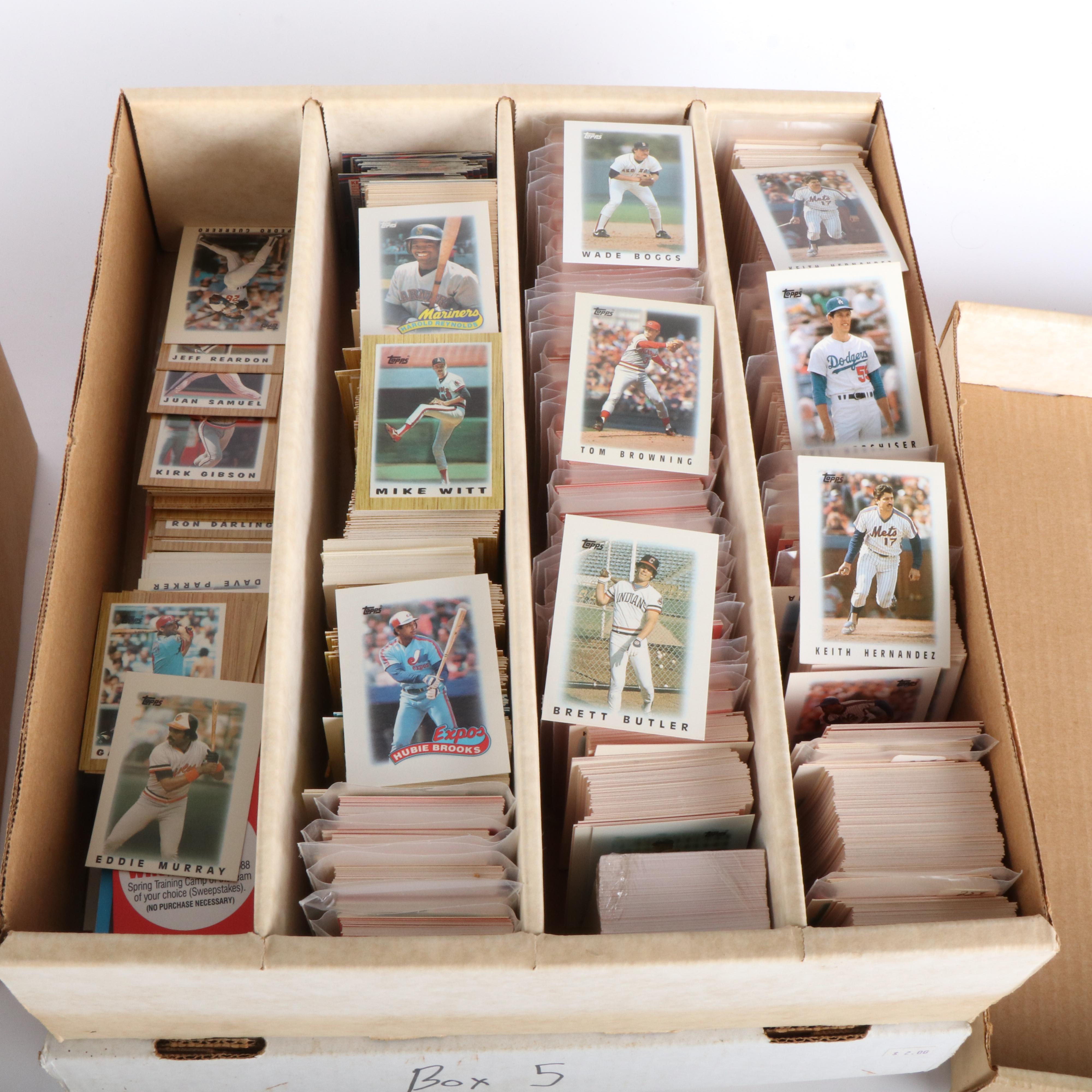 Large Group of Baseball Cards and Auto Racing Items