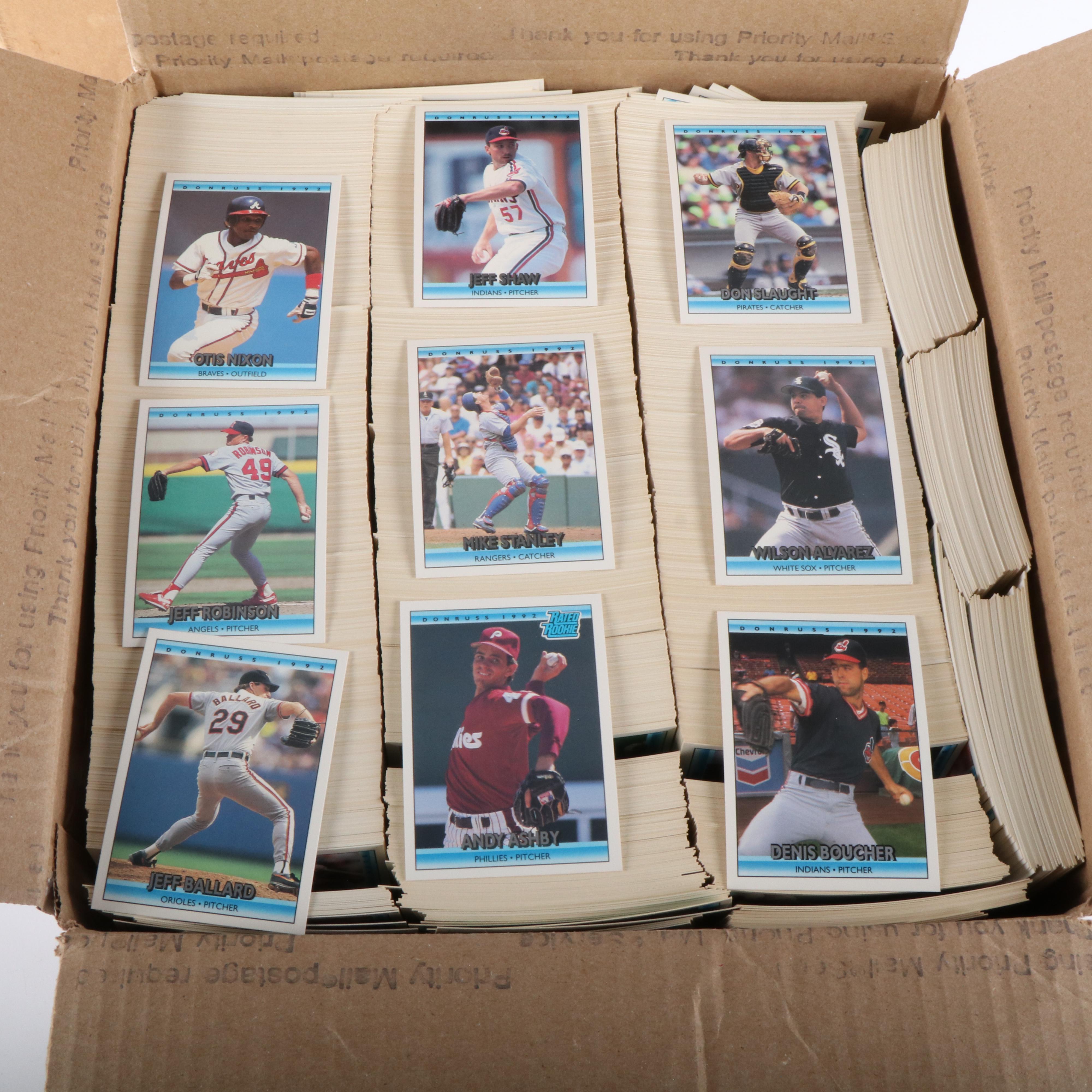 Large Group of Baseball Cards and Auto Racing Items