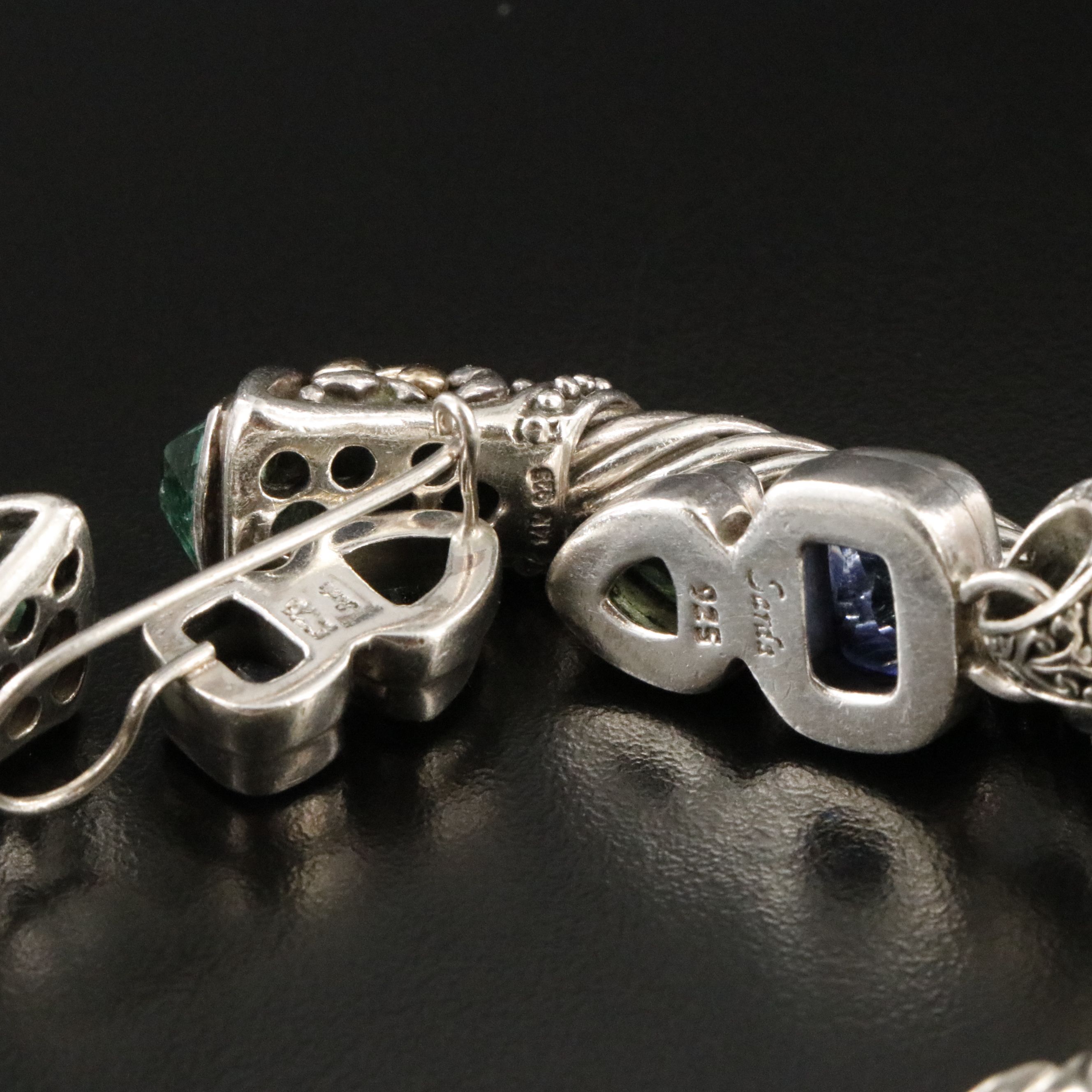 Sarda Featured in Sterling Jewelry Including Glass and Quartz