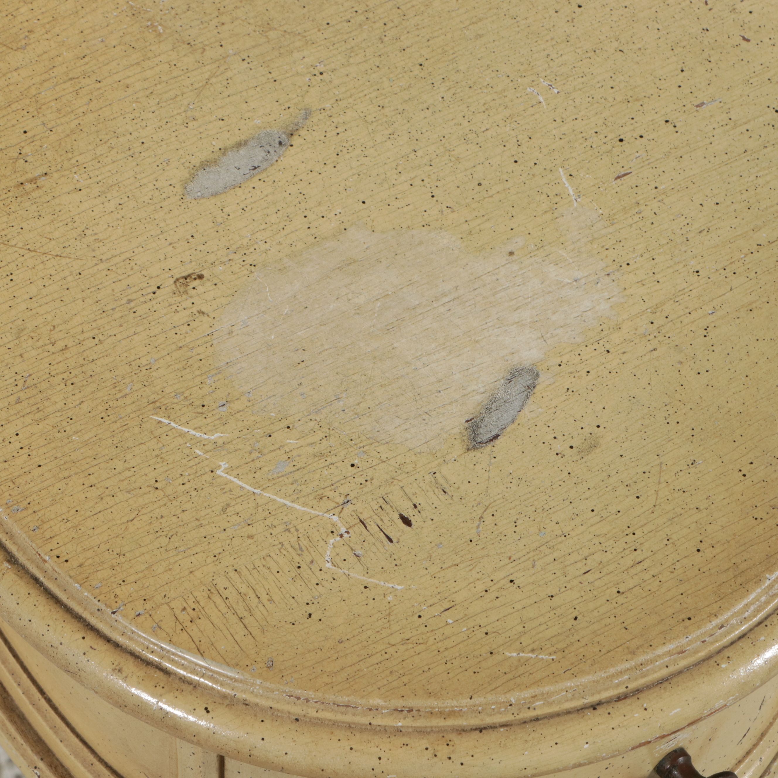 French Provincial Style Kidney-Shaped Vanity and Stool Set, Mid to Late 20th C.