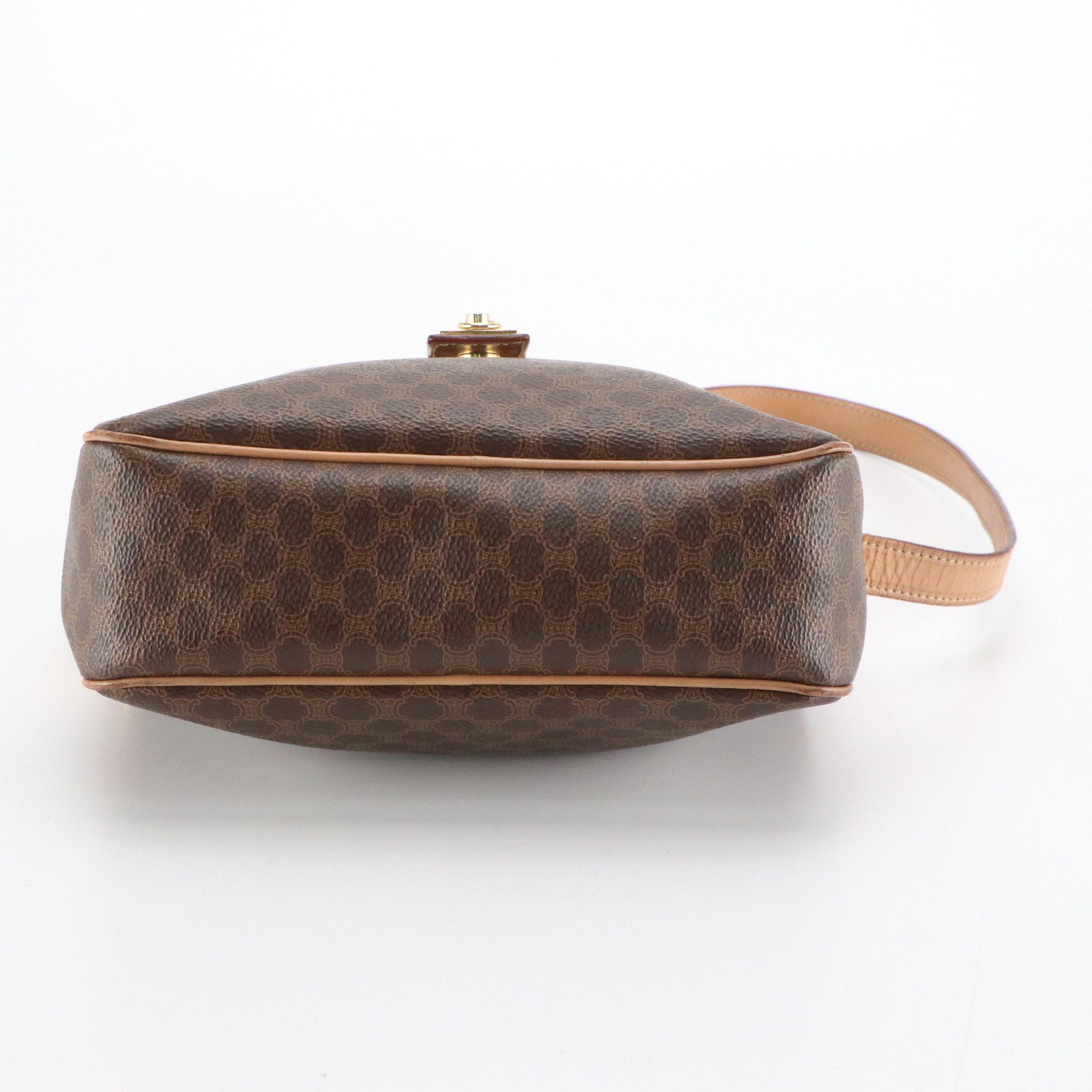 Celine Double-Zip Camera Bag in Macadam Canvas and Leather