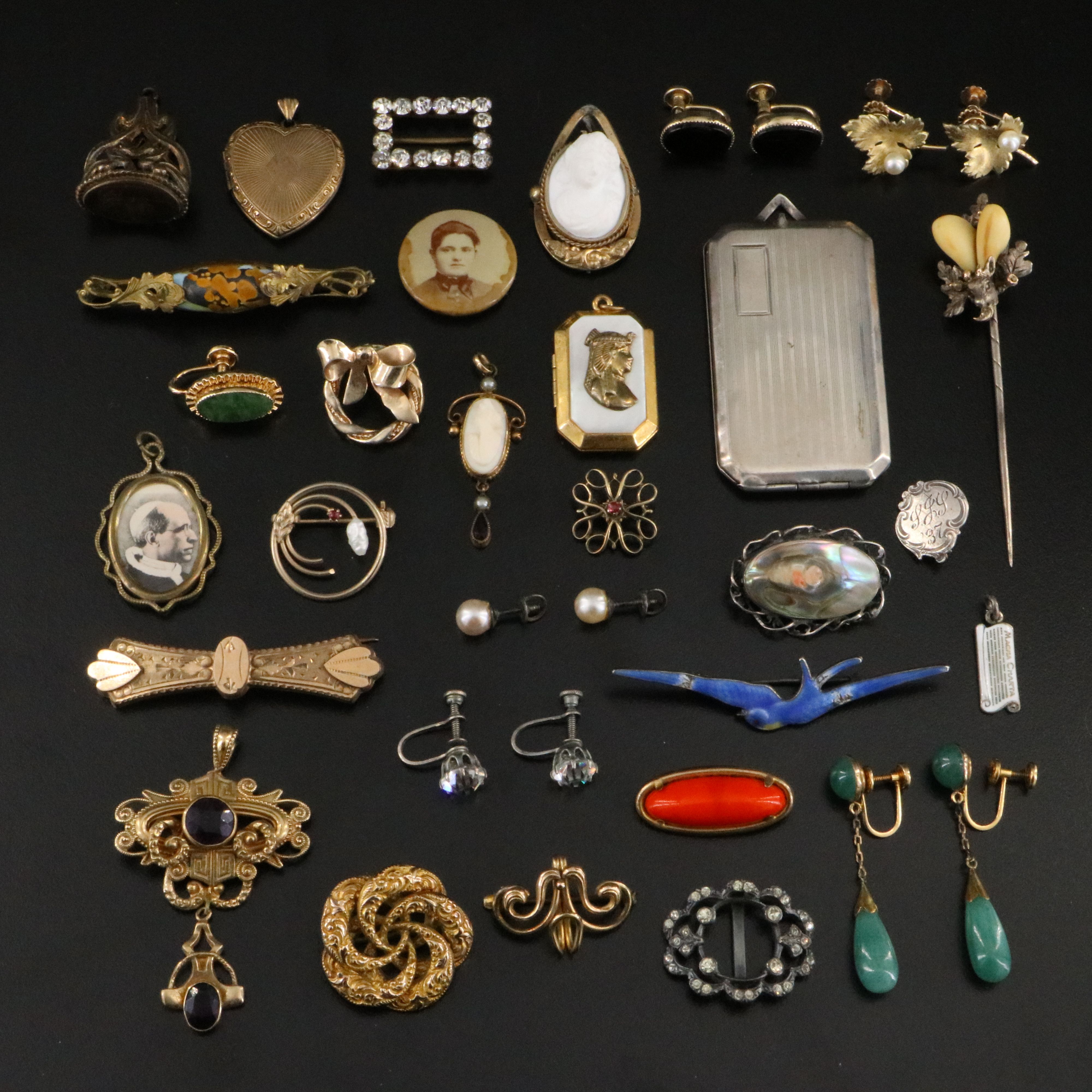 Victorian, Art Noveau and Egyptian Revival ft. in Antique Jewelry