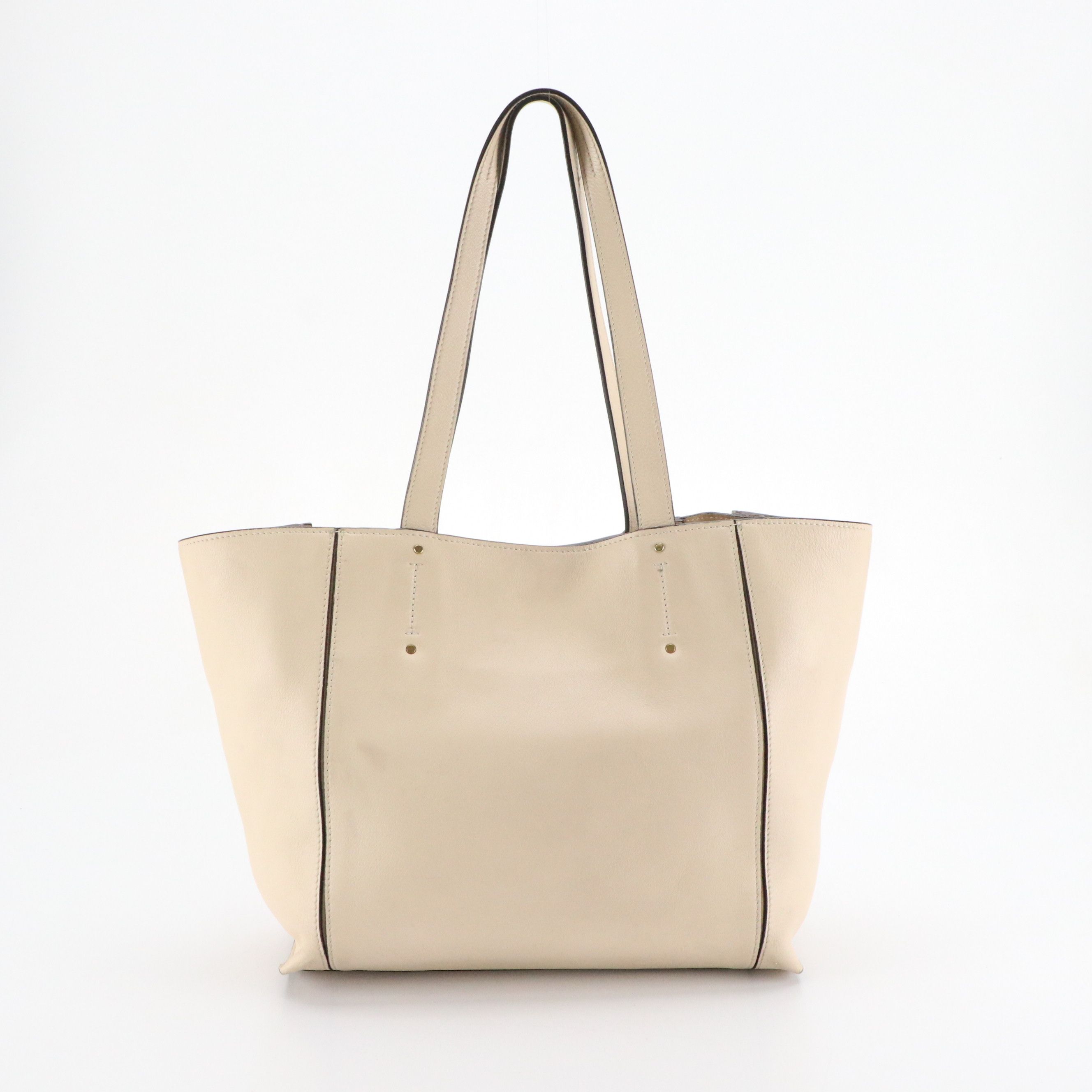 Chloé Milo Shopper Tote Bag in Beige Leather and Suede
