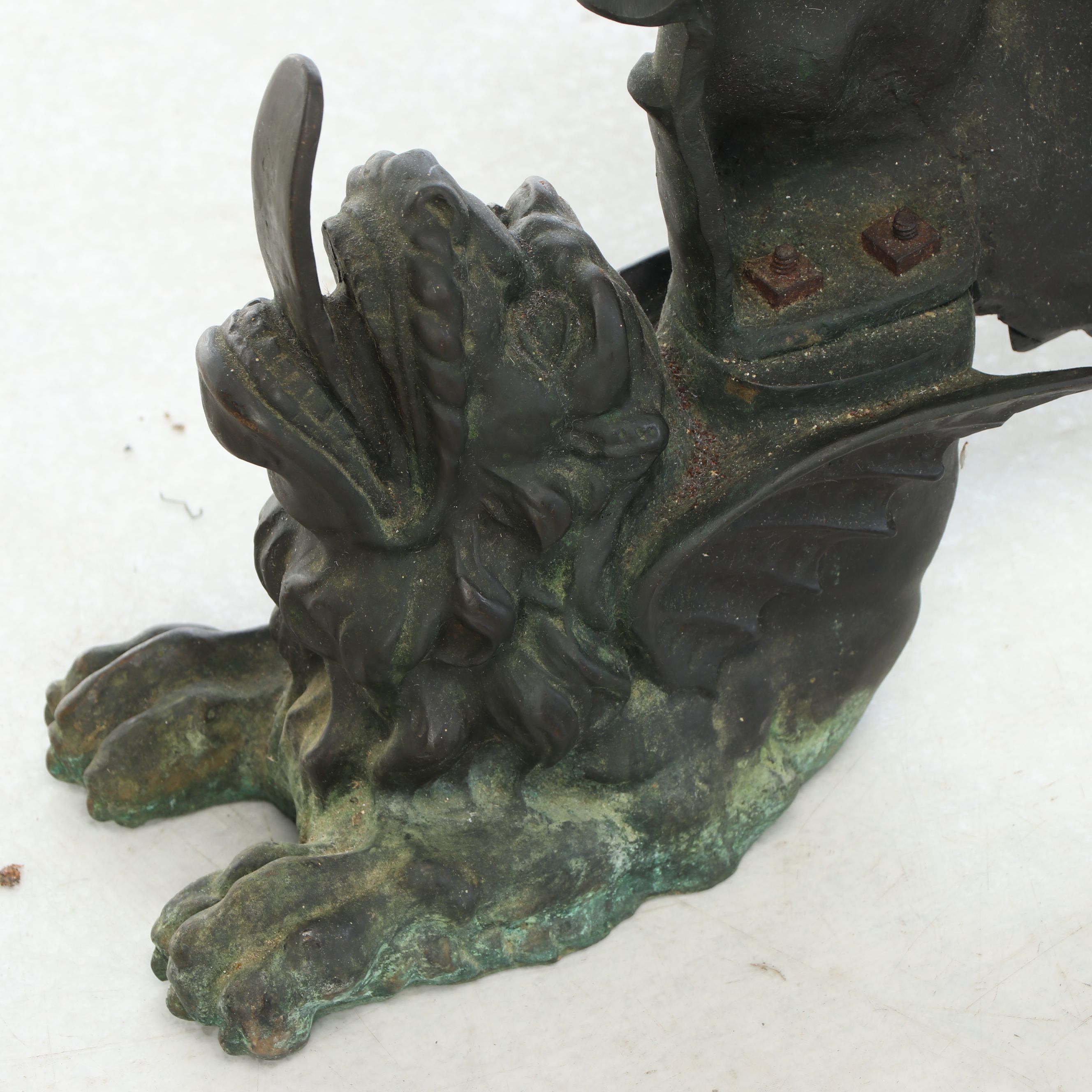 Pair of Italian Renaissance Revival "Lion and Satyr" Andirons