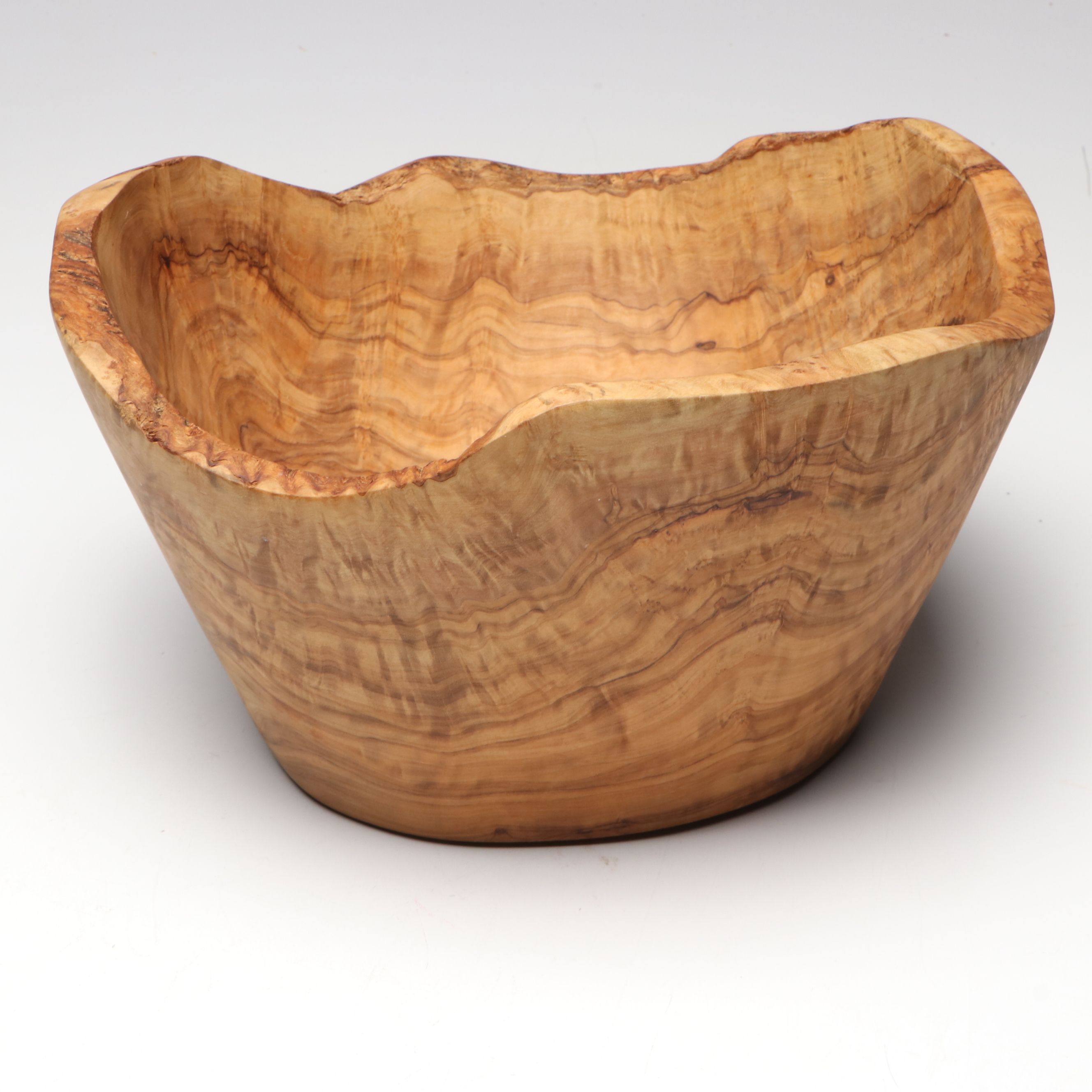 Freeform Burlwood Carved Bowls and Box