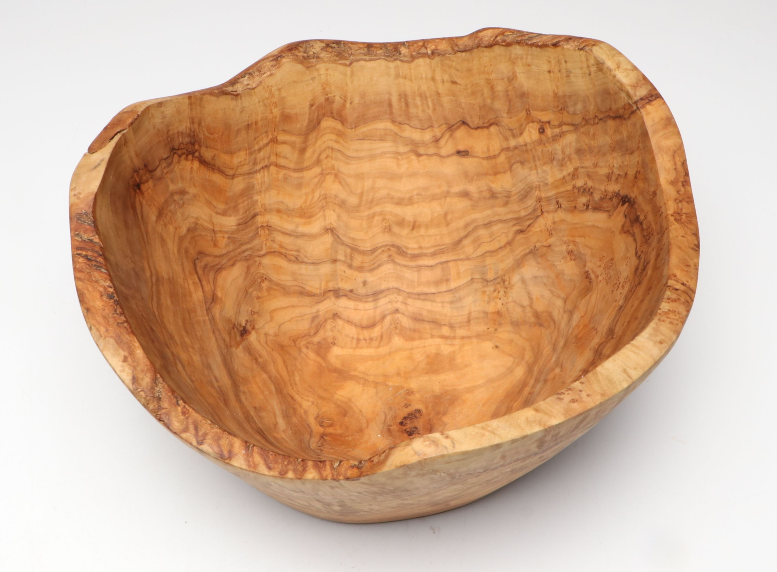 Freeform Burlwood Carved Bowls and Box