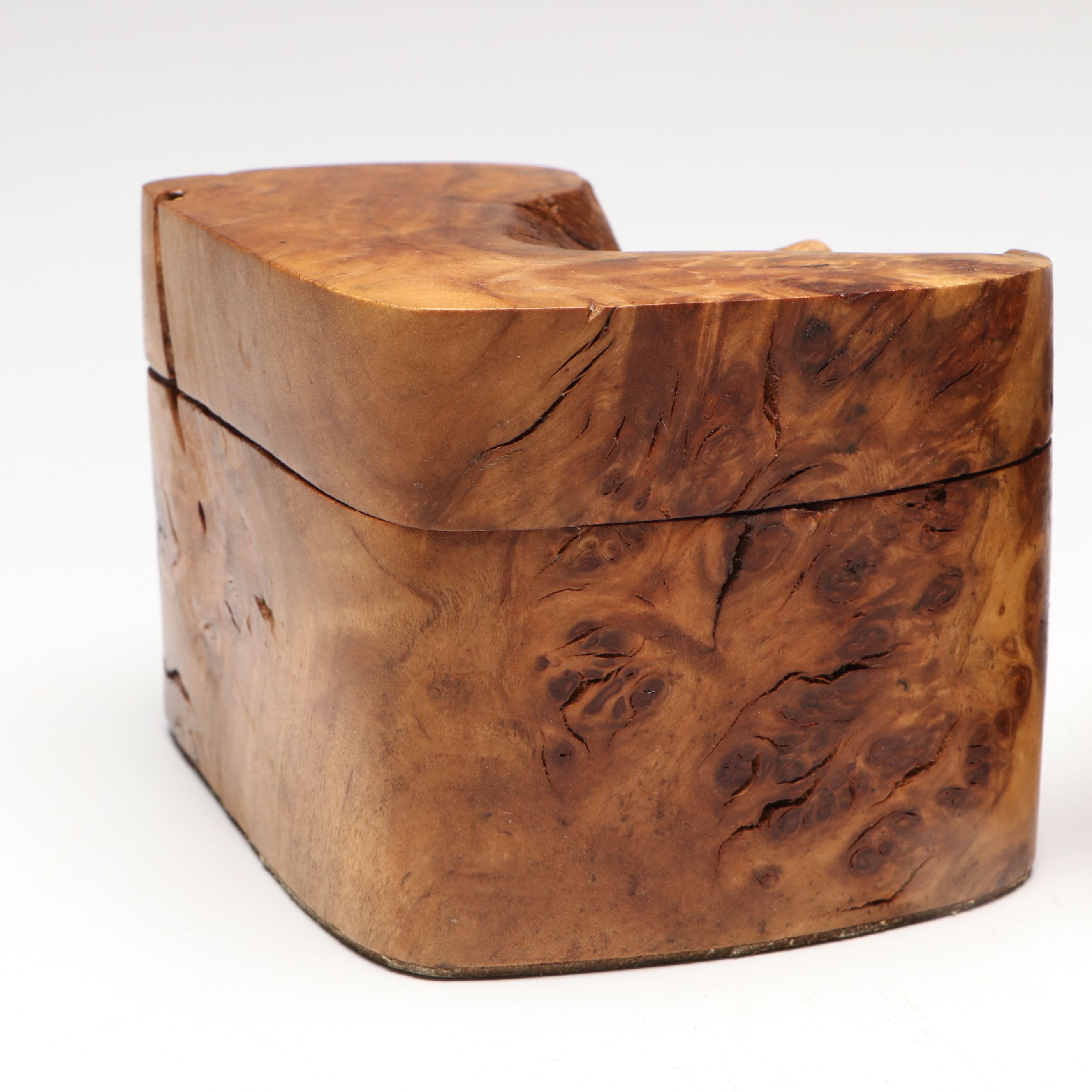 Freeform Burlwood Carved Bowls and Box