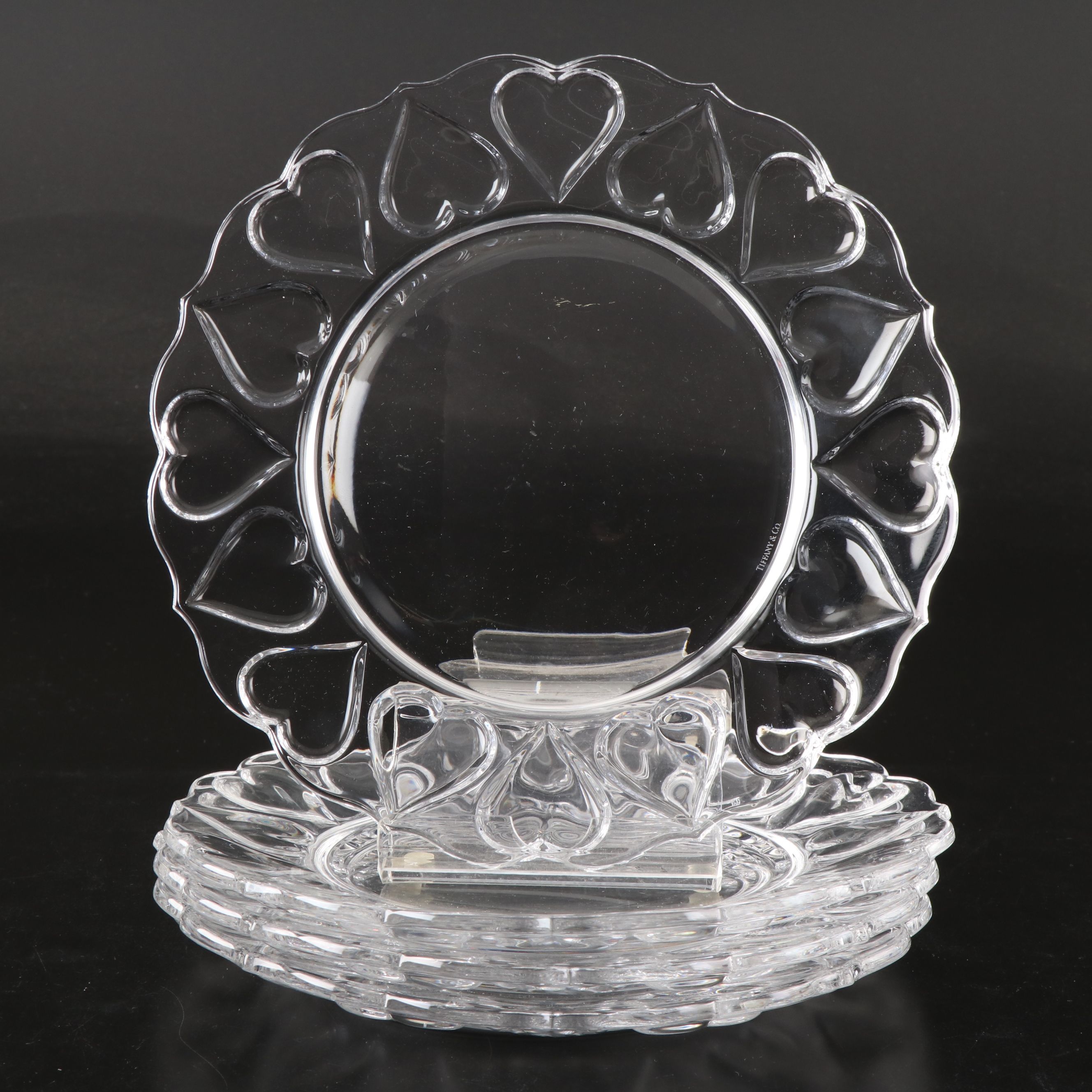 Tiffany & Co. "Hearts" Crystal Plates